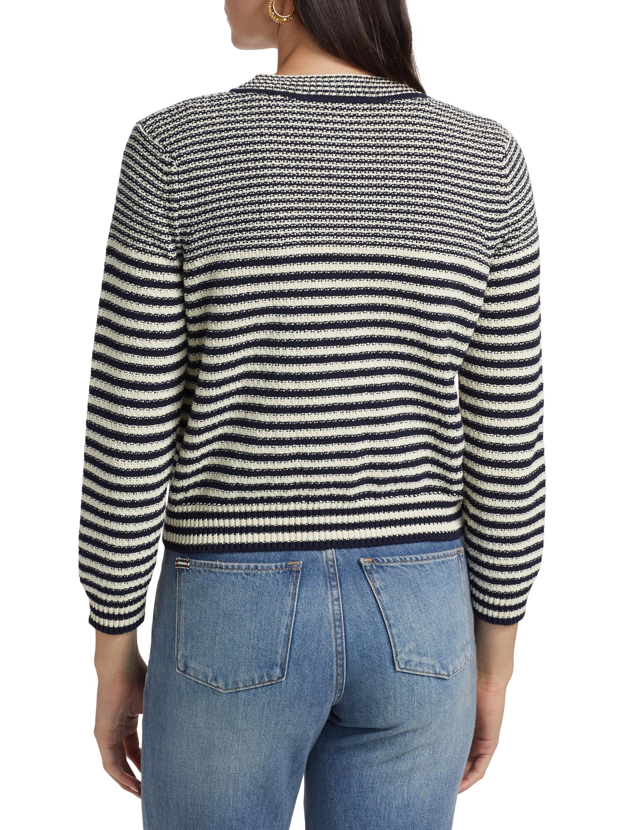 Frame Compact Stripe Cardigan | Saks Fifth Avenue