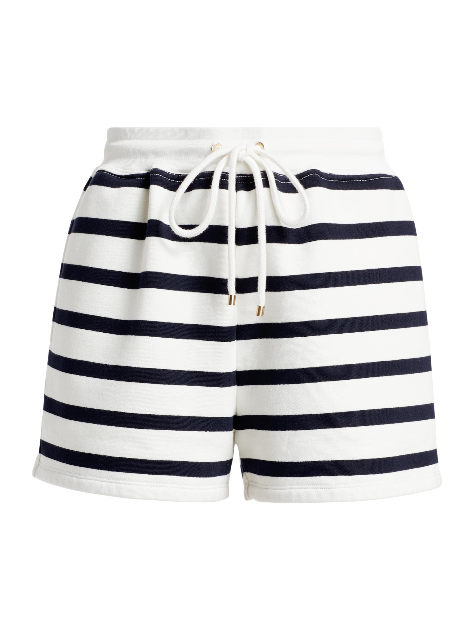 Frame Women's Varsity Striped Cotton-Blend Shorts - Navy Multi