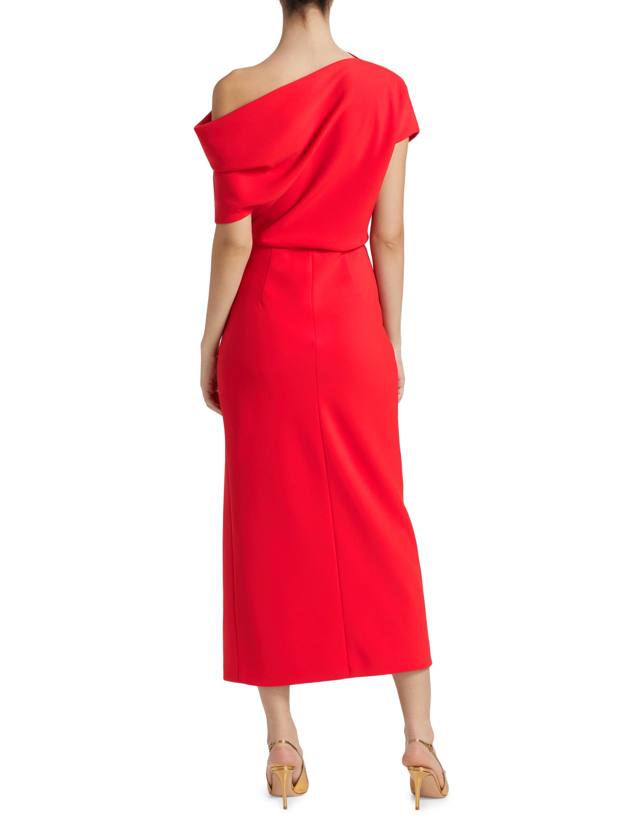 saks one shoulder dress Aidan Mattox Women's One Shoulder Tiered Gown - Black