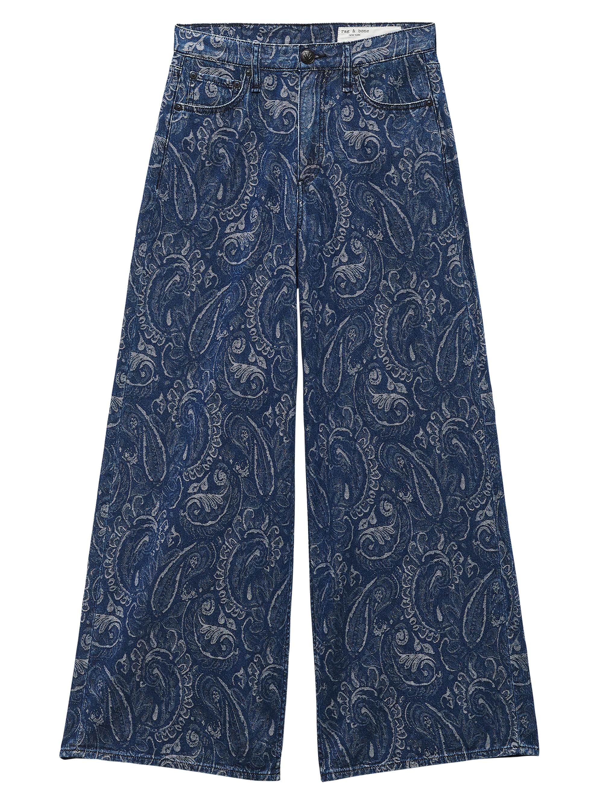 rag & bone Women's Sofie Paisley Ankle Jeans - Indigo Paisley
