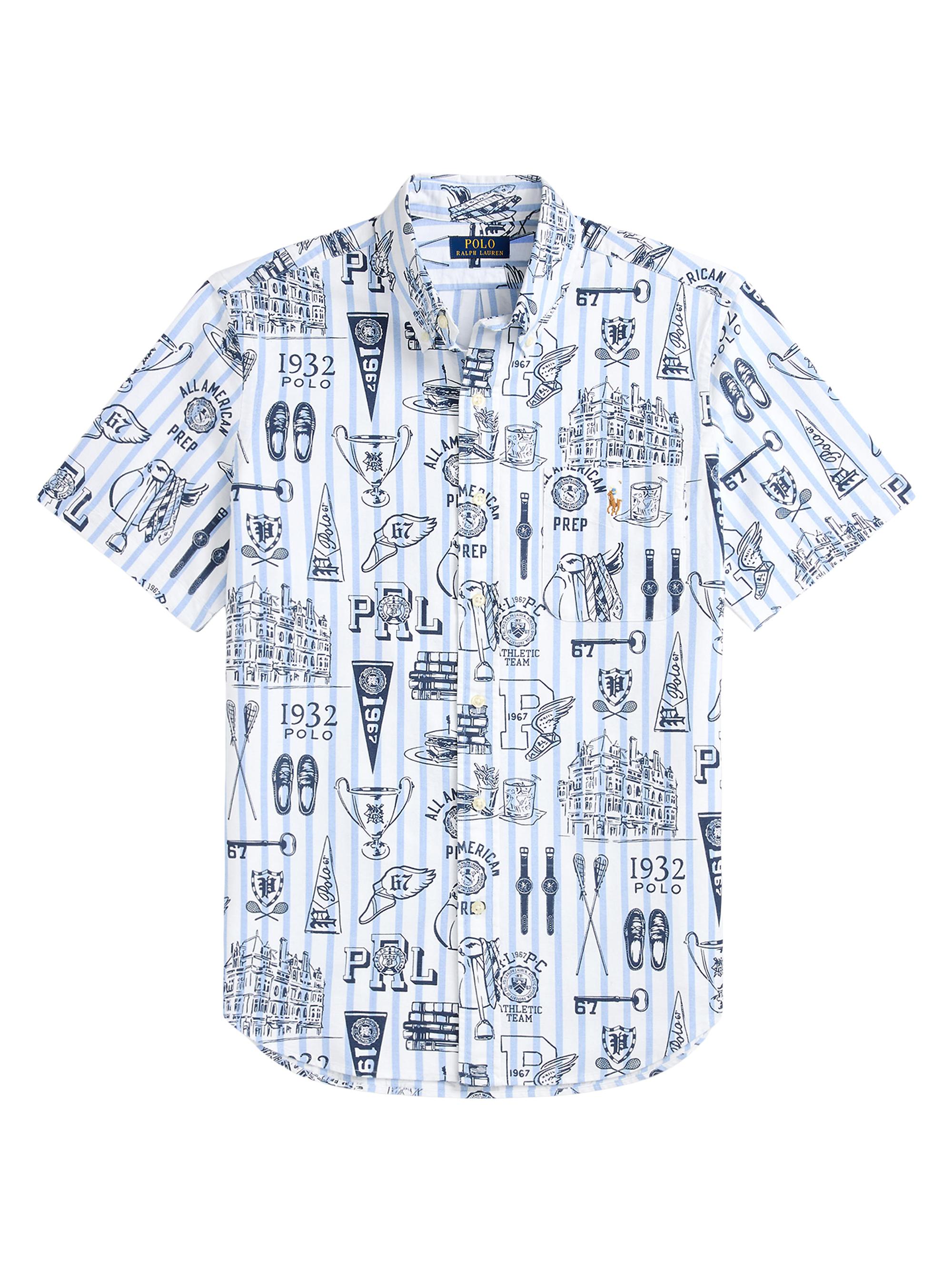 ラルフローレン Polo Ralph Lauren Striped Short-Sleeve Oxford Shirt | Saks Fifth