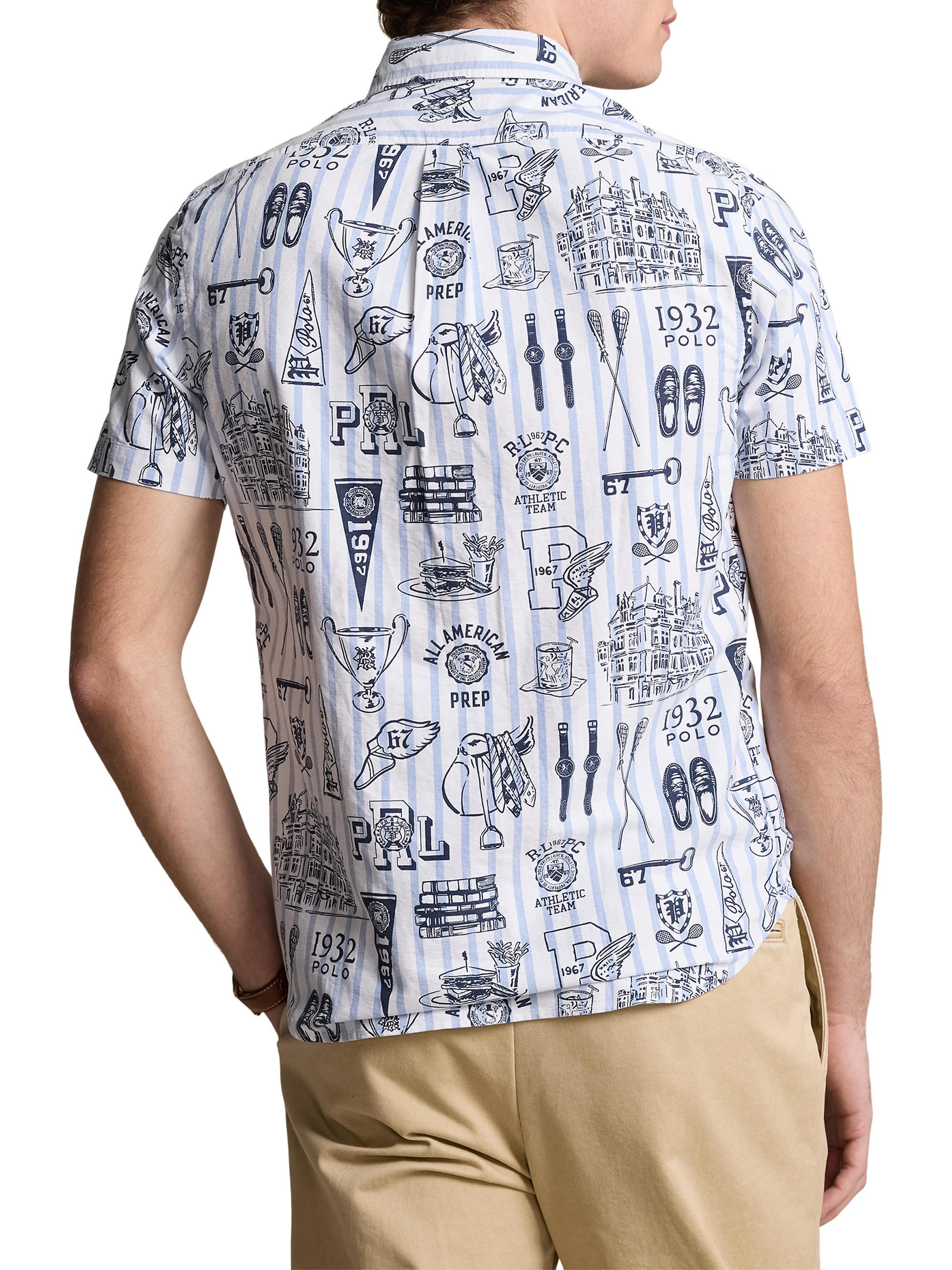 Polo Ralph Lauren Striped Short-Sleeve Oxford Shirt | Saks Fifth