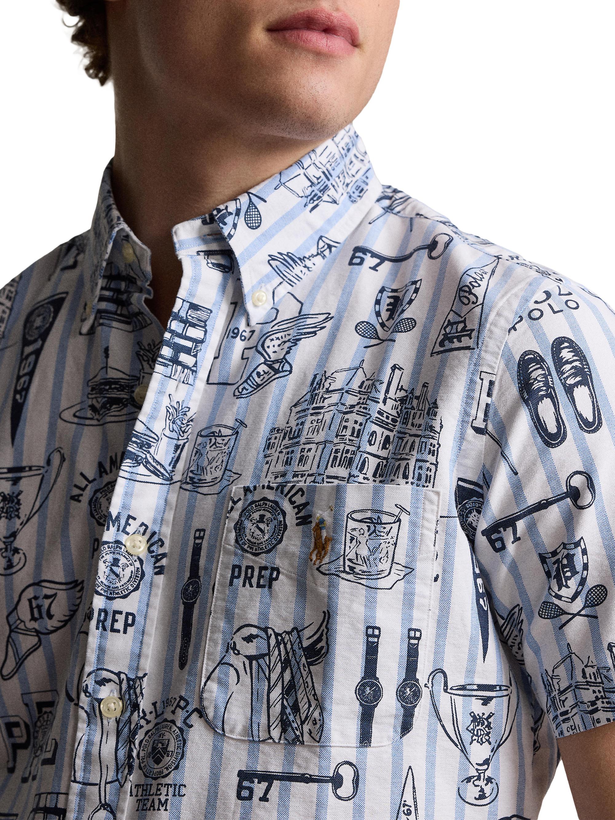 Polo Ralph Lauren Striped Short-Sleeve Oxford Shirt | Saks Fifth