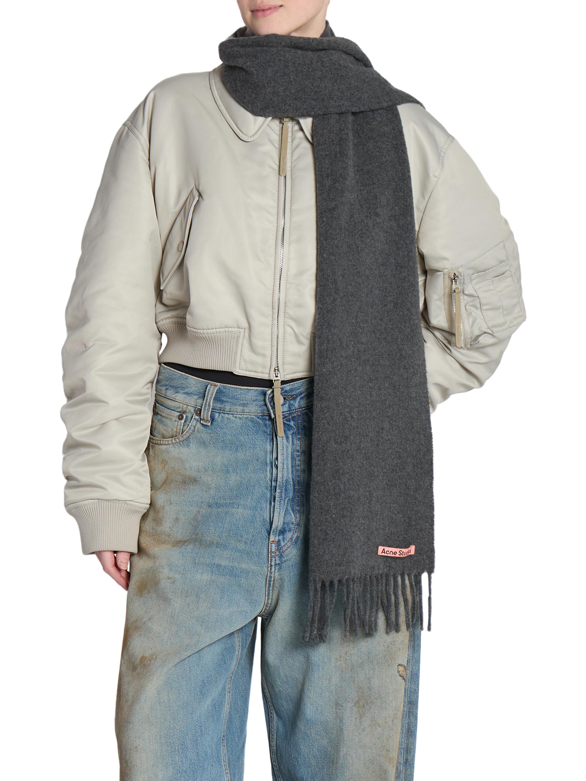 Acne Studios Women's Canada Wool Scarf - Grey Melange