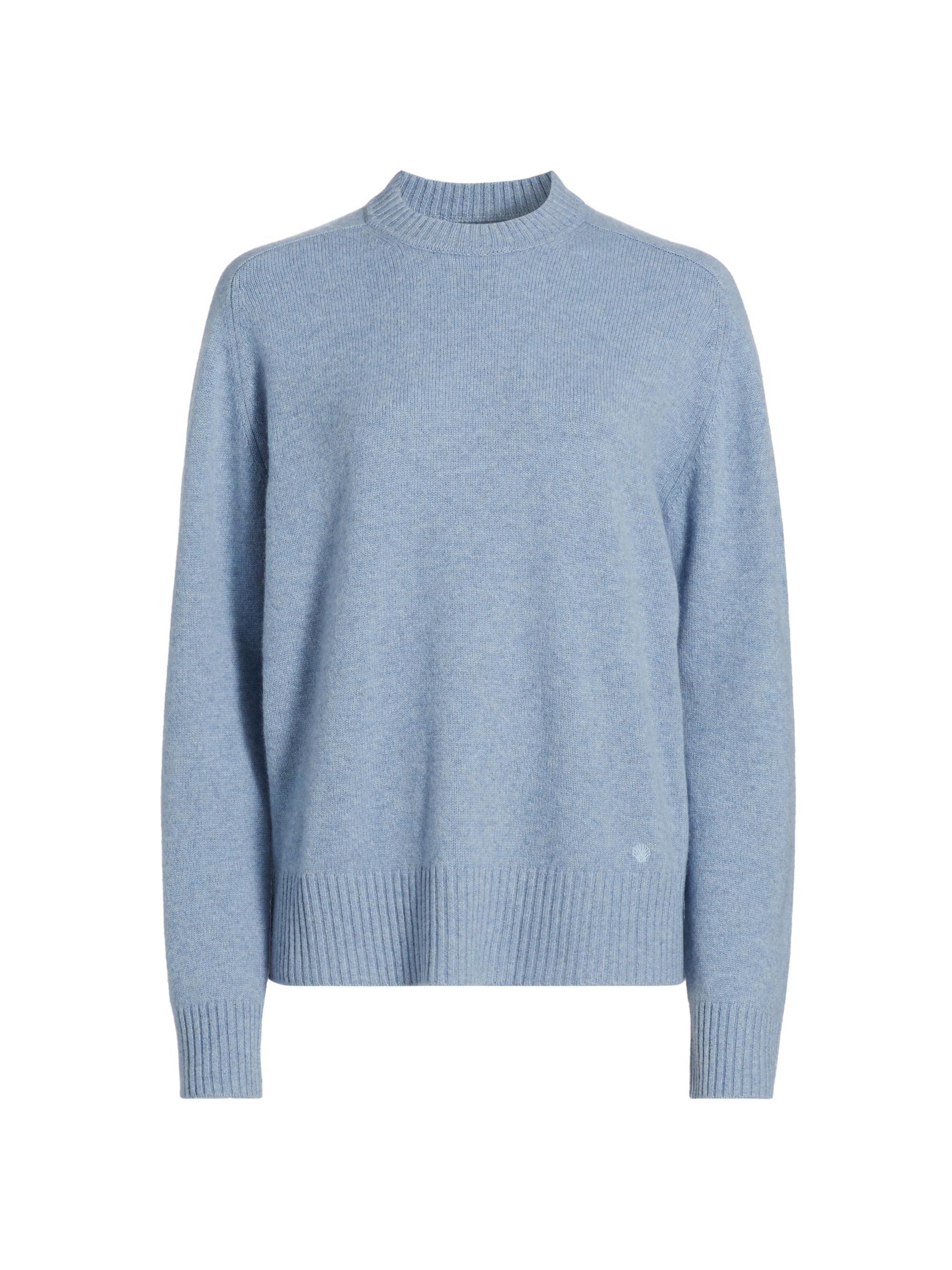 Loulou Studio Women's Baltra Hign-Neck Cashmere Sweater - Blue Melange
