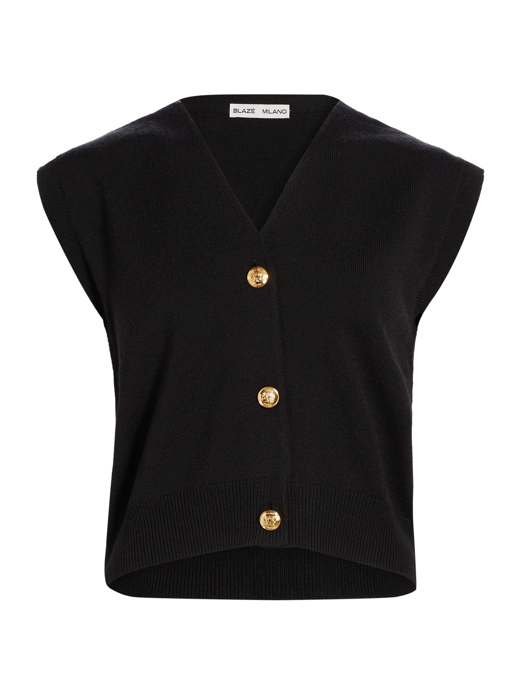 Blazé-Milano Women's Sebright Wool-Blend Vest - Black
