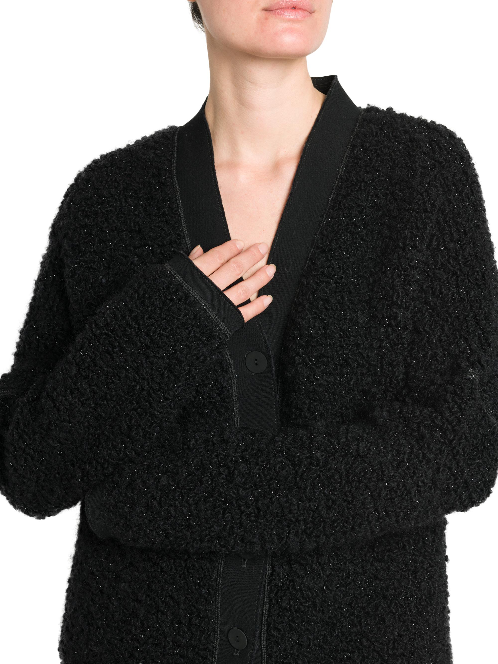 Giorgio Armani Wool-Blend Textured Longline Cardigan | Saks Fifth