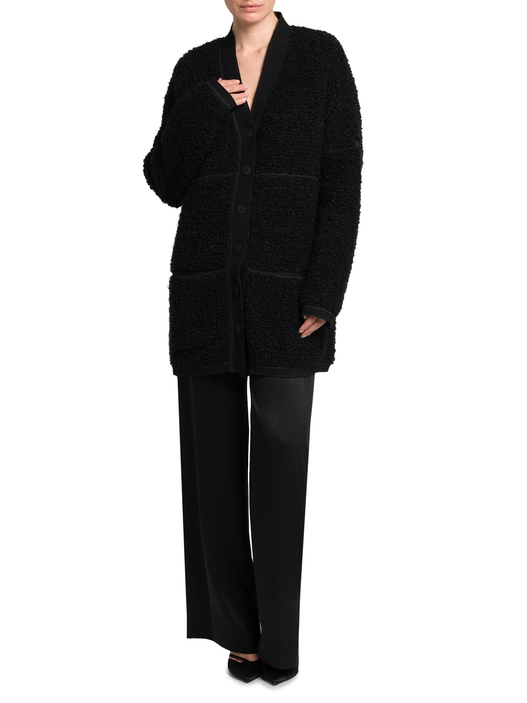 Giorgio Armani Wool-Blend Textured Longline Cardigan | Saks Fifth