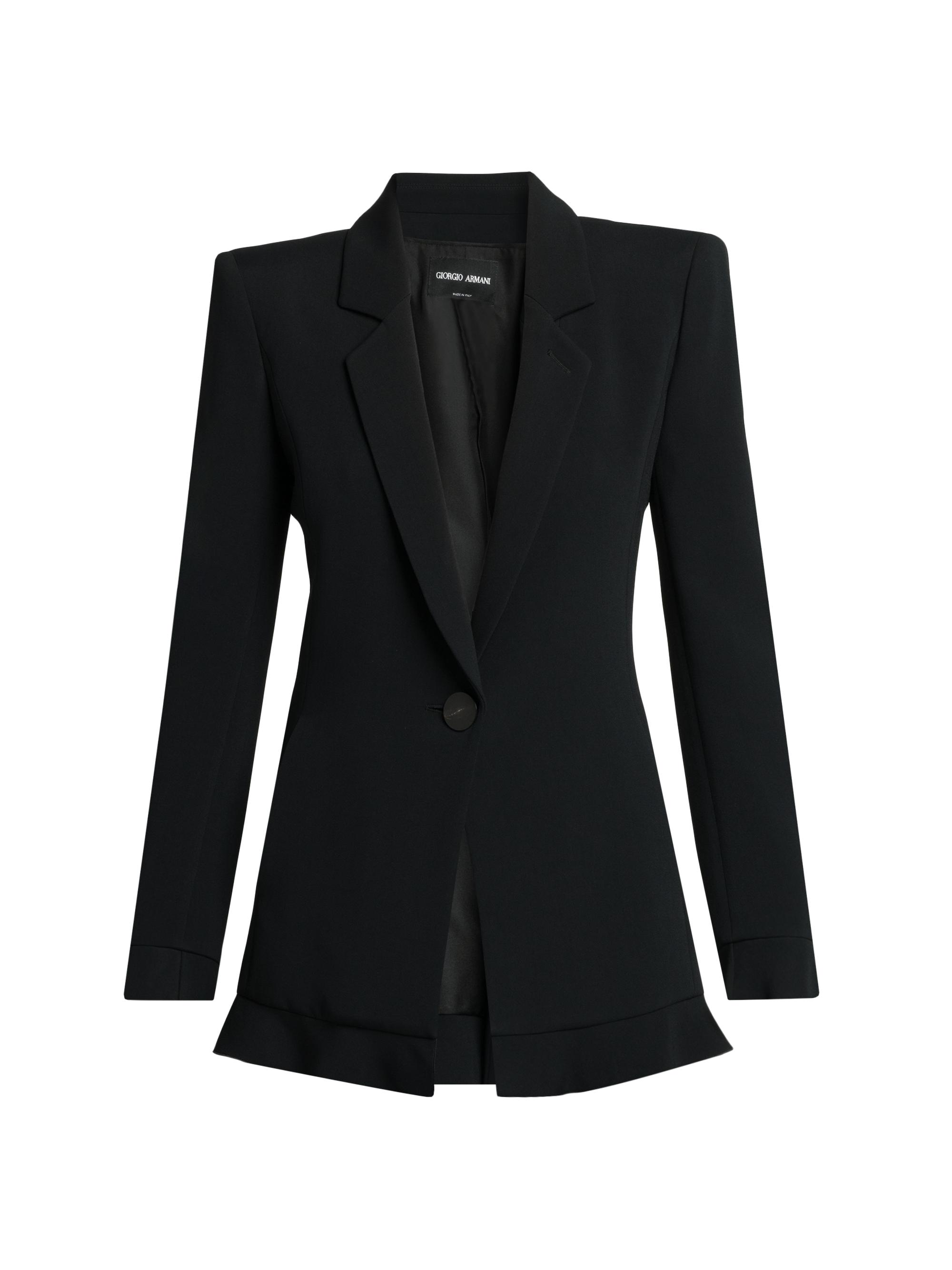 Giorgio Armani Women's Cady One-Button Jacket - Black - Women's Clothing