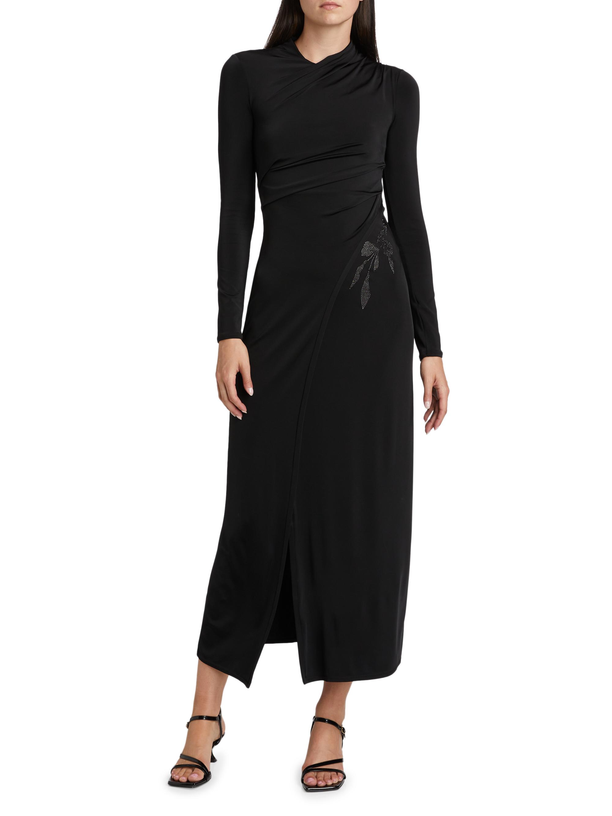 Giorgio Armani Jersey Embellished Midi-Dress | Saks Fifth Avenue