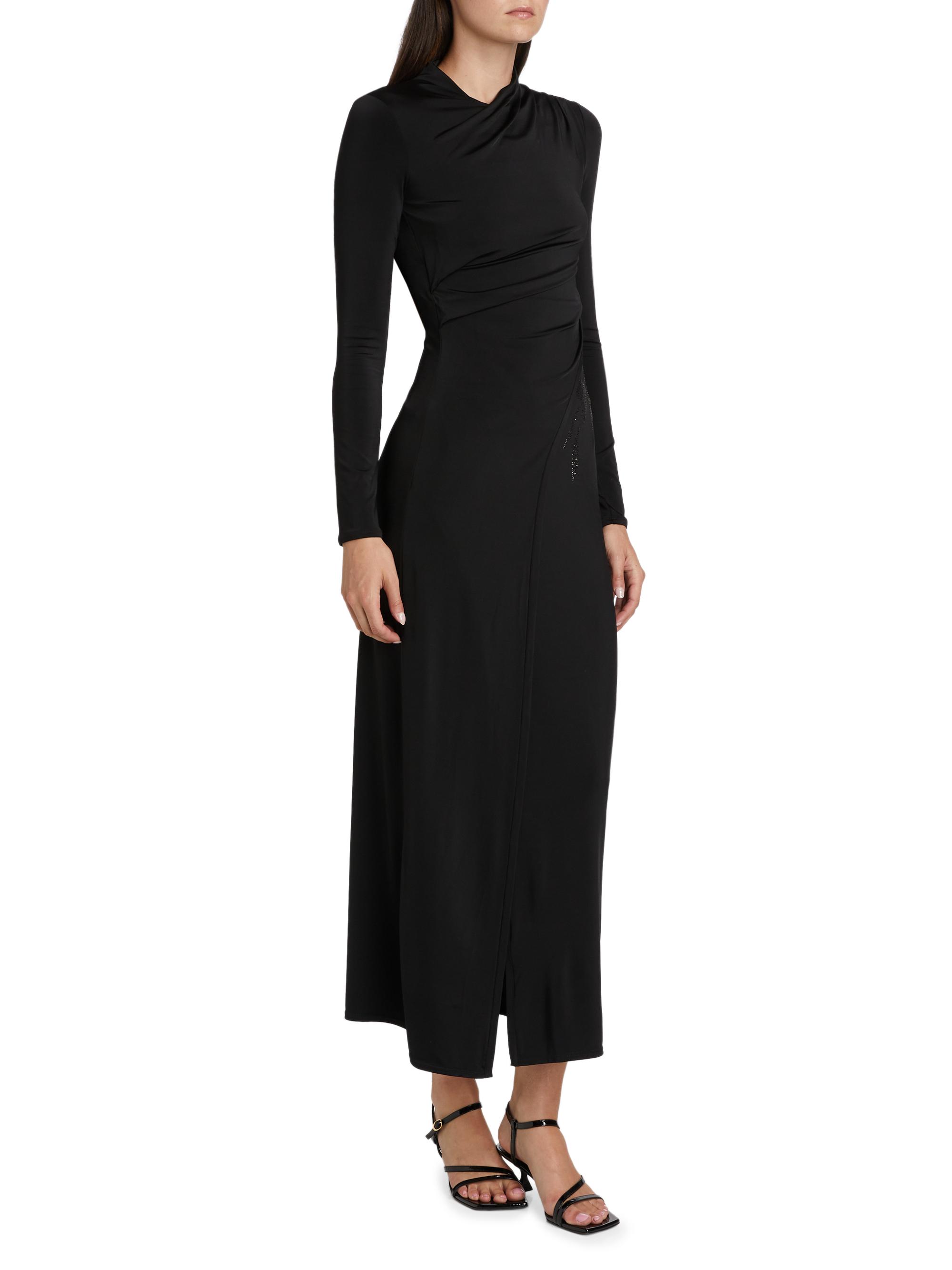 Giorgio Armani Jersey Embellished Midi-Dress | Saks Fifth Avenue