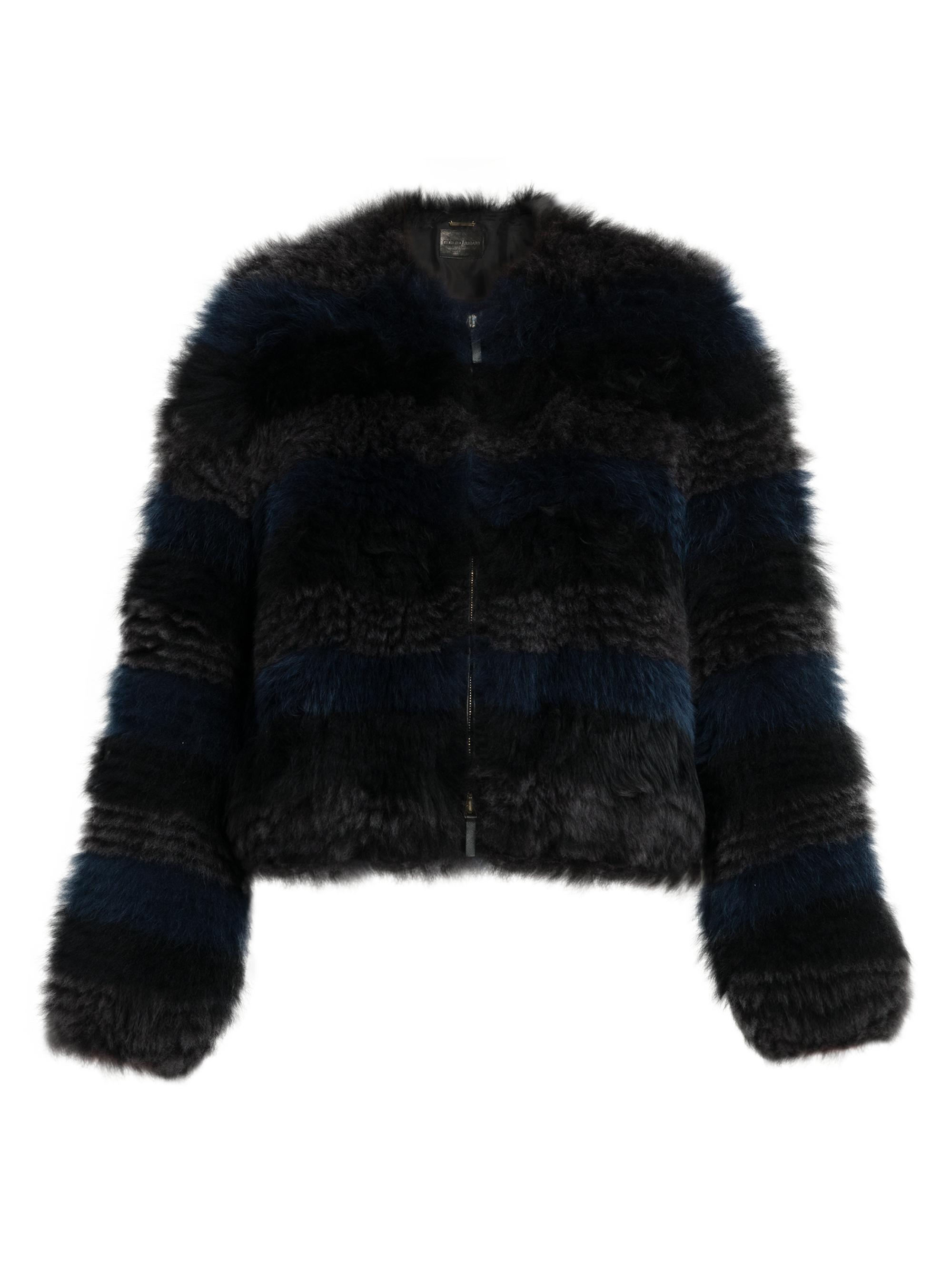 Giorgio Armani Women's Striped Alpaca Jacket - Fantasia Quadri