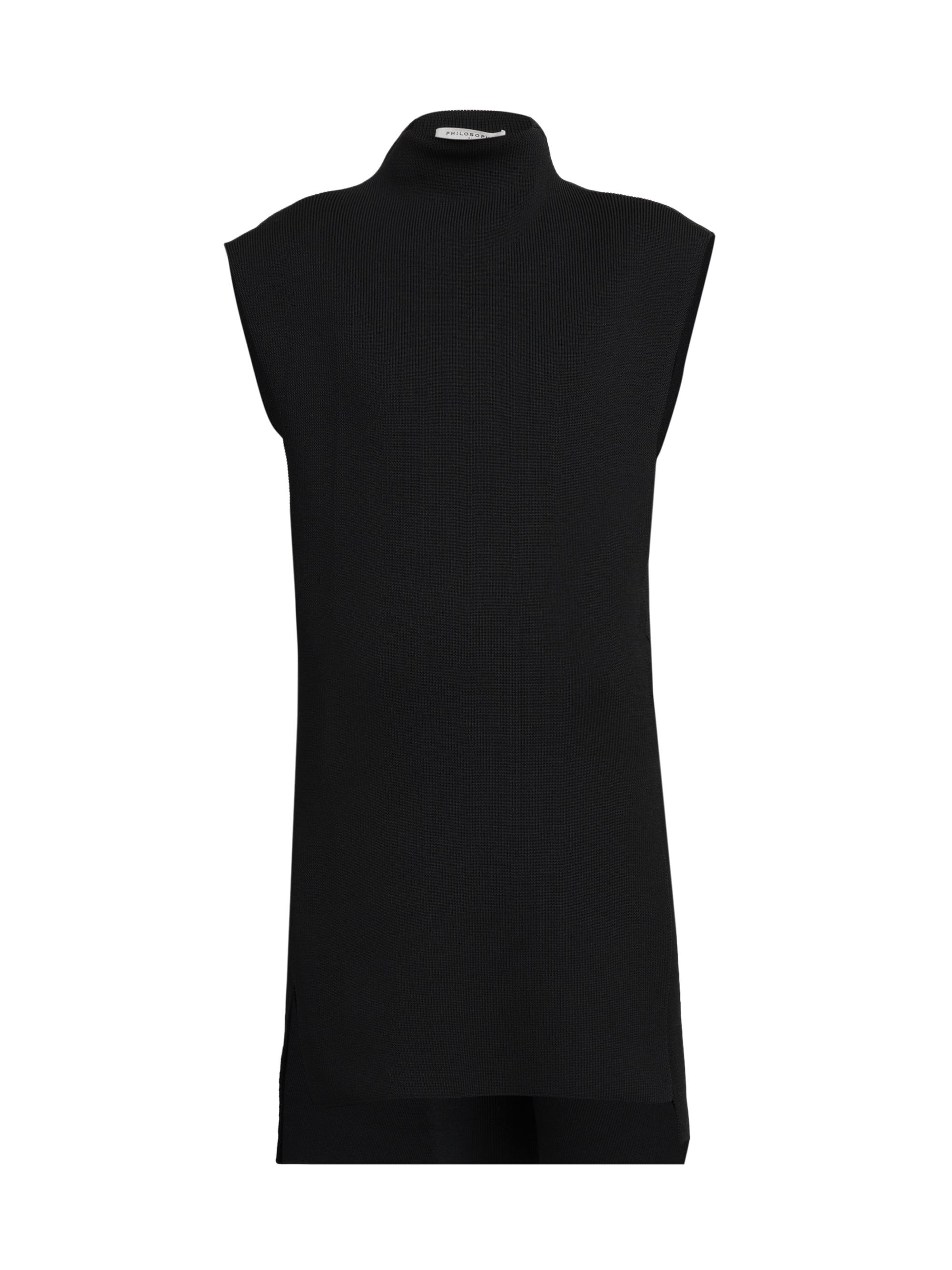 Philosophy di Lorenzo Serafini Women's Sleeveless Rib-Knit Minidress - Black