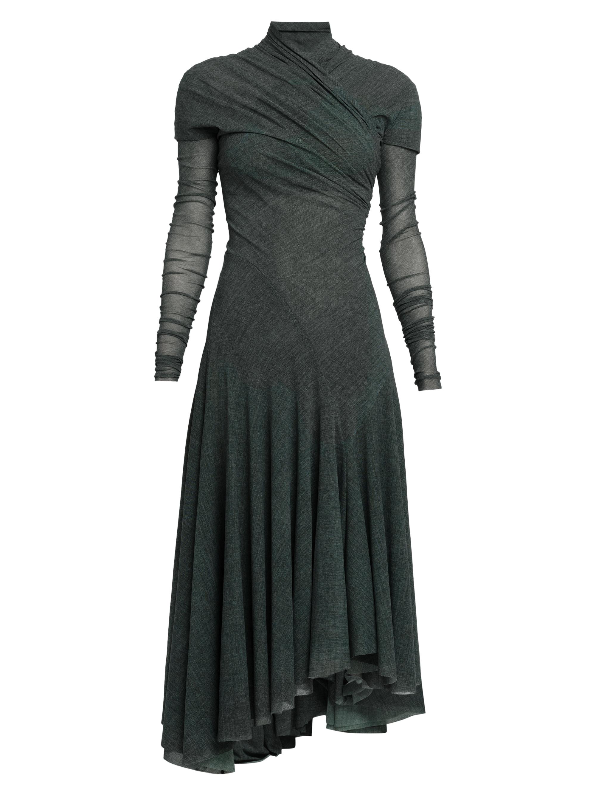 Philosophy di Lorenzo Serafini Women's Printed Stretch Scuba Midi-Dress - Grey