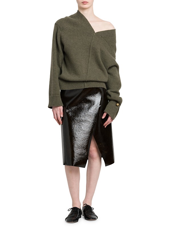 Shop Philosophy di Lorenzo Serafini Wool-Silk V-Neck Pin Shop Philosophy di Lorenzo Serafini Wool-Silk V-Neck Pin