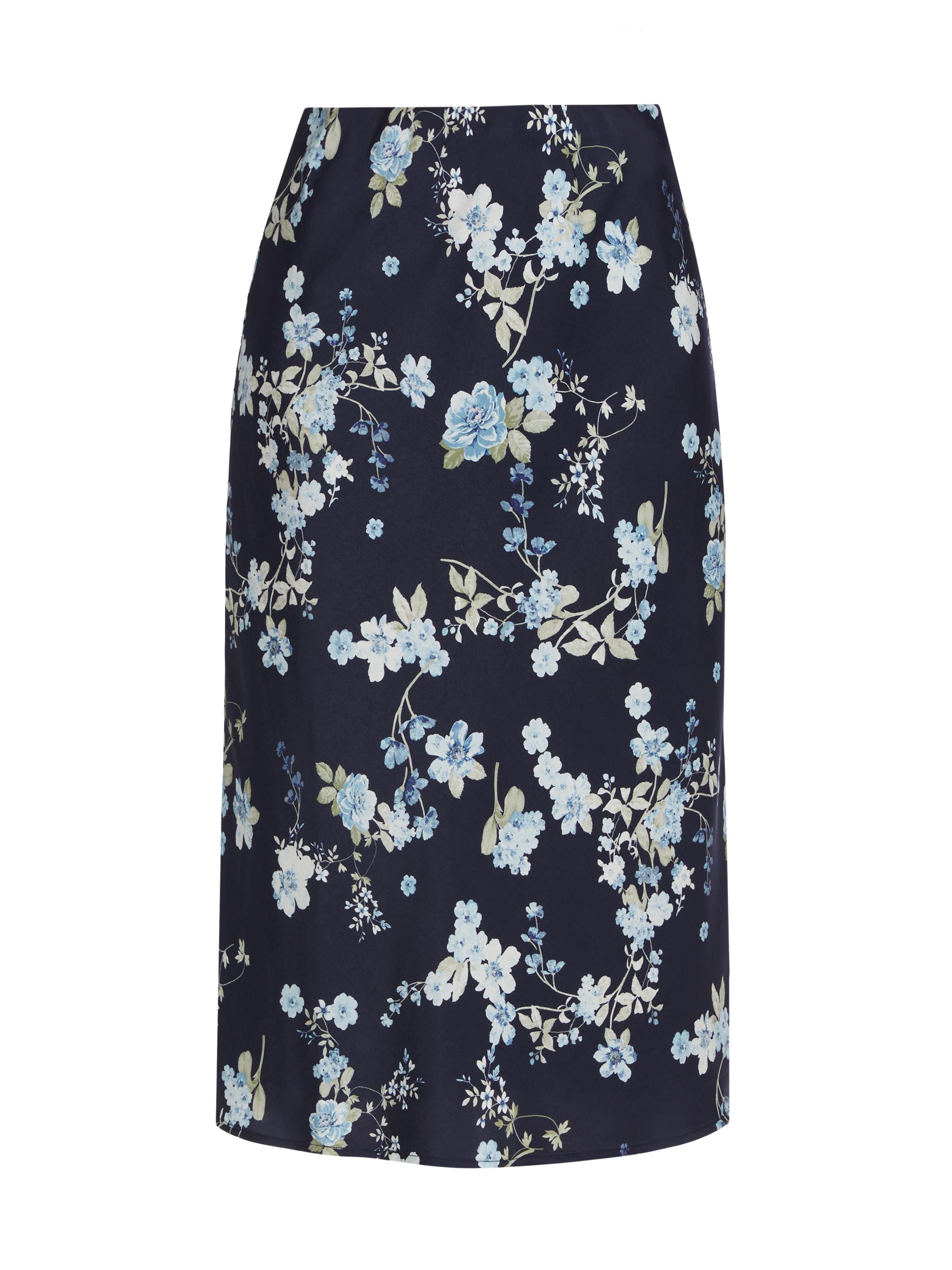 Wayf Women's Porter Floral Midi-Skirt - Navy Floral