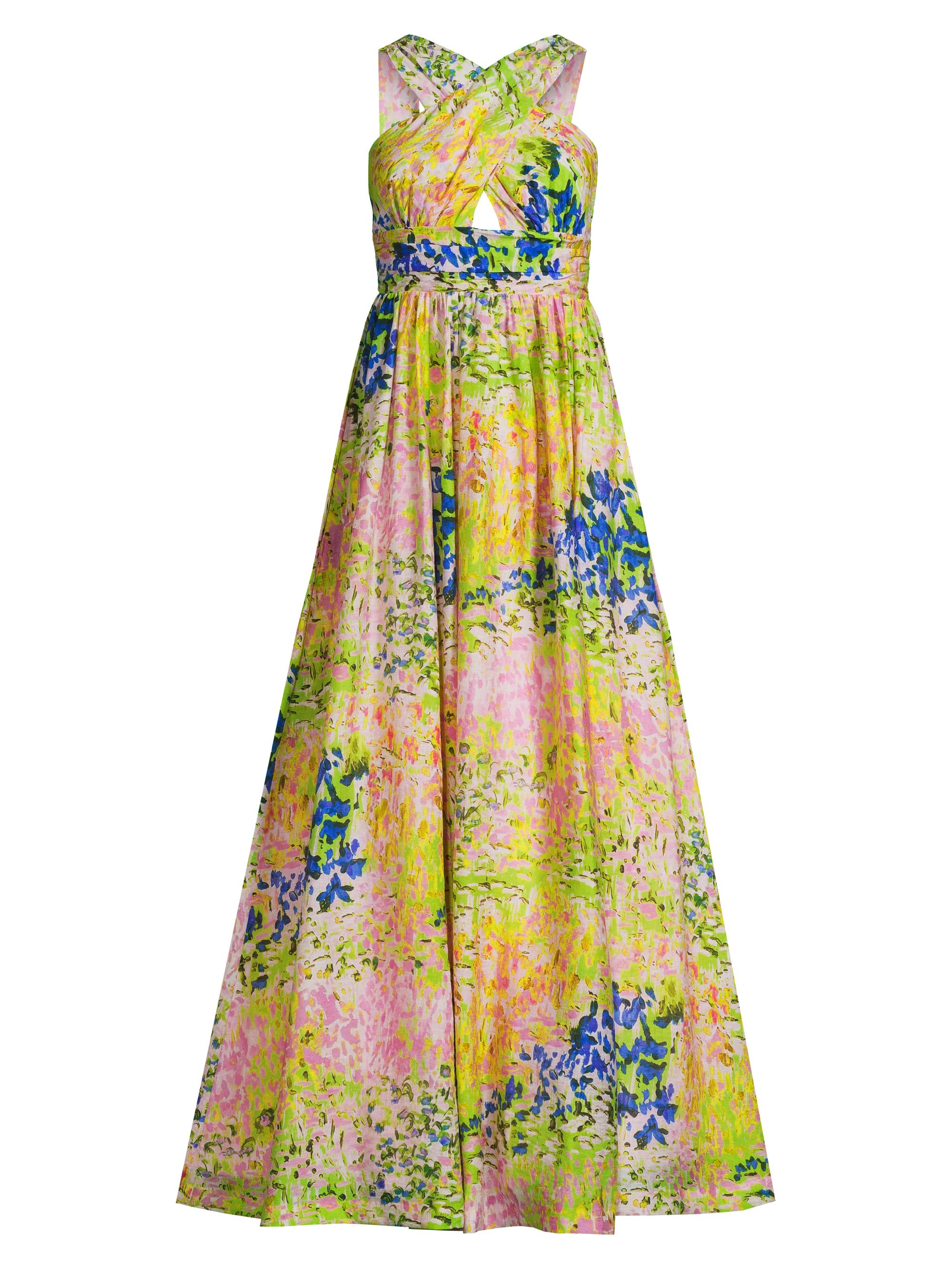 Hope for Flowers Women's Floral Halterneck Maxi Dress - Painterly Landscape