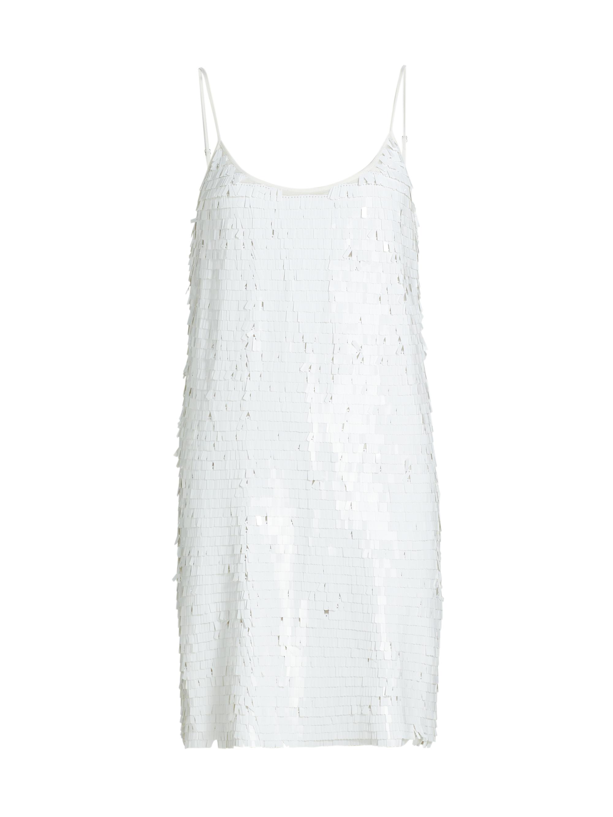 L'AGENCE Women's Kinny Embellished Slip Minidress - White