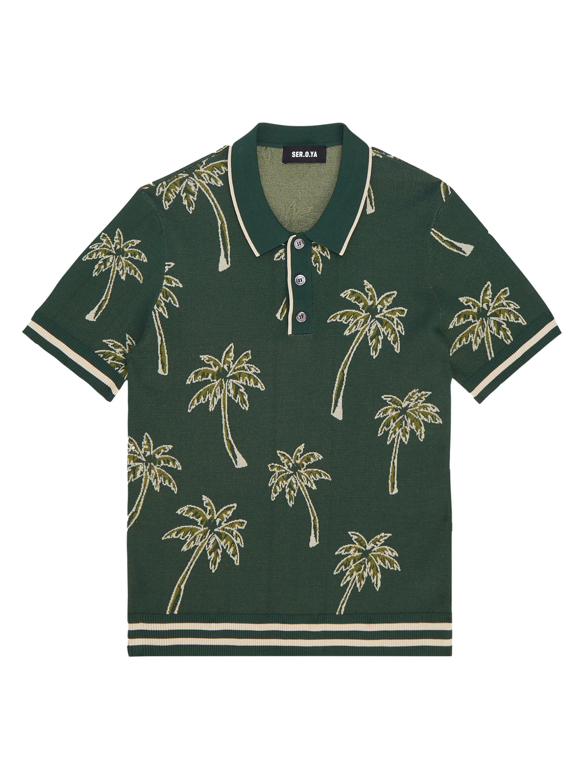 Ser.o.ya Men's Calan Polo Shirt - Palm Tree Green