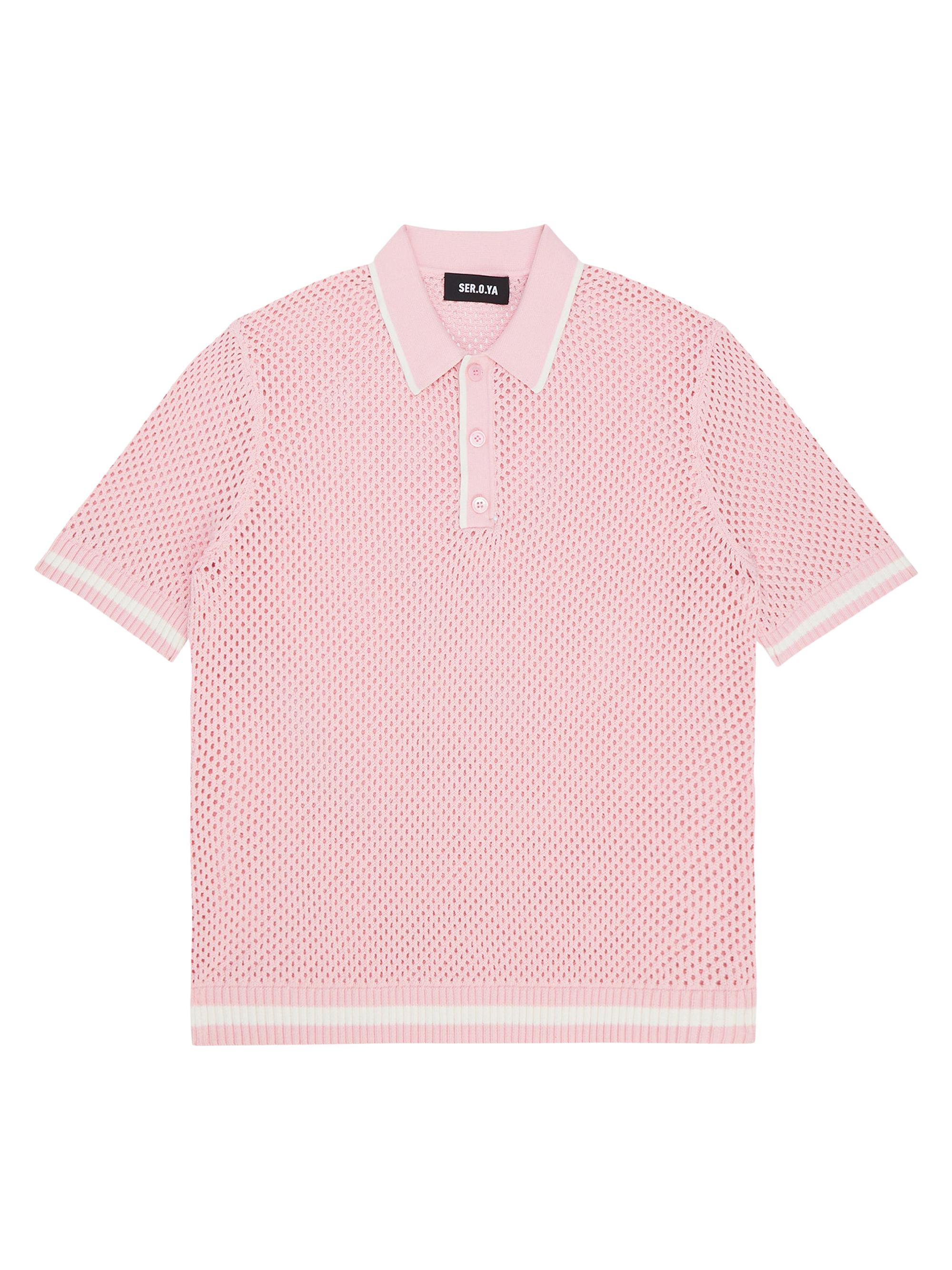 Ser.o.ya Men's Zane Polo Shirt - Pink White