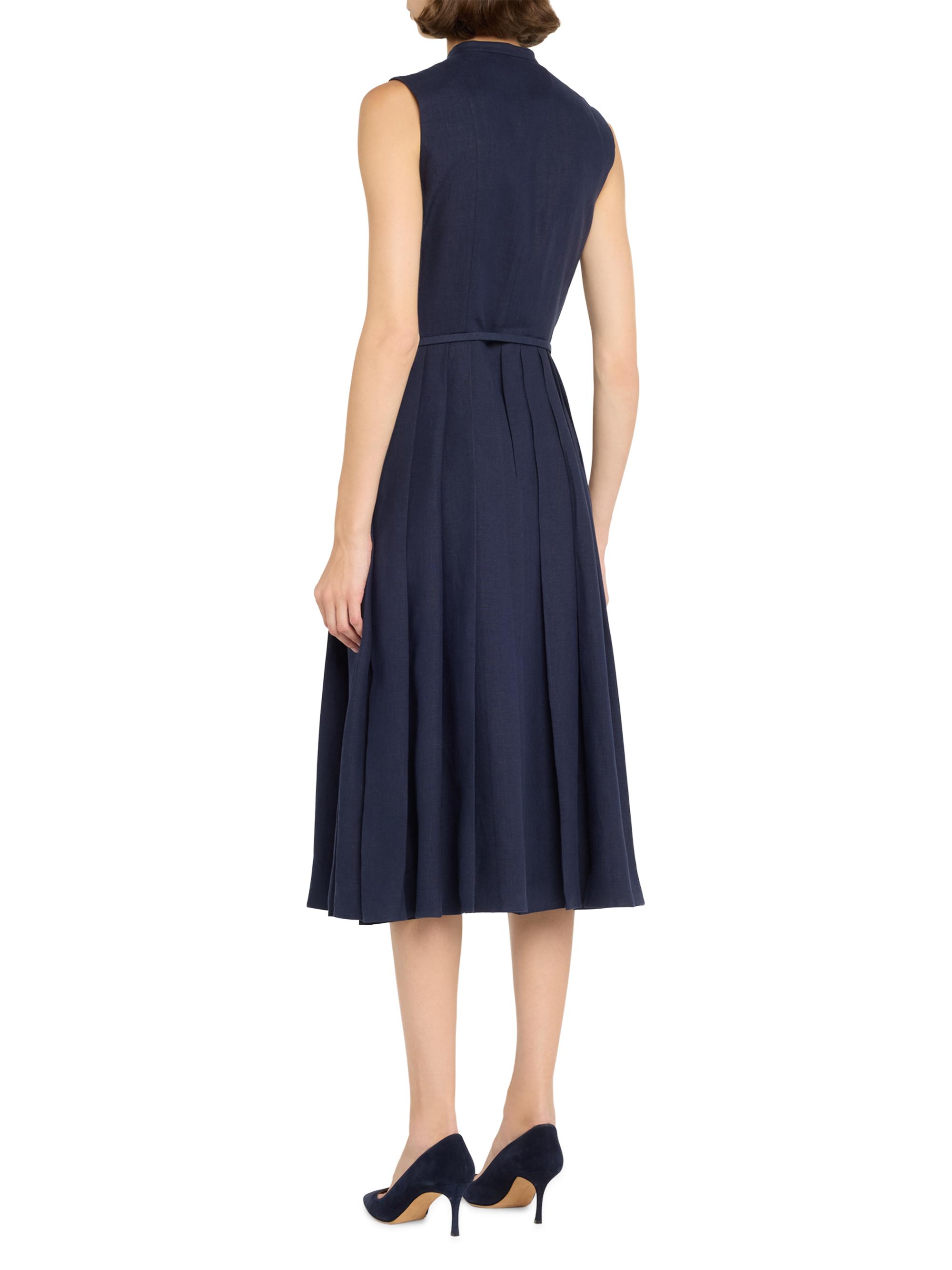 Ralph Lauren Collection Kennedi Linen-Silk Belted A-Line Midi-Shirtdress |  Saks Fifth Avenue