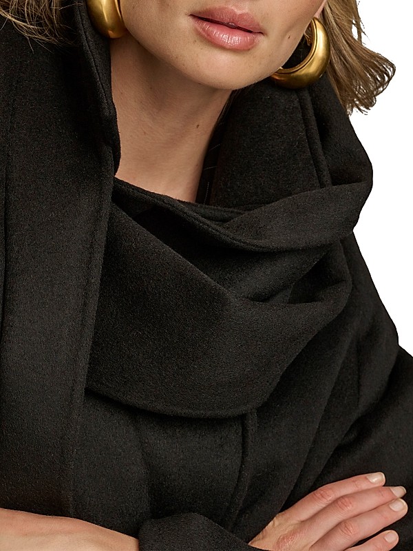 Shop Donna Karan New York Wool-Blend Belted Scarf Coat Shop Donna Karan New York Wool-Blend Belted Scarf Coat