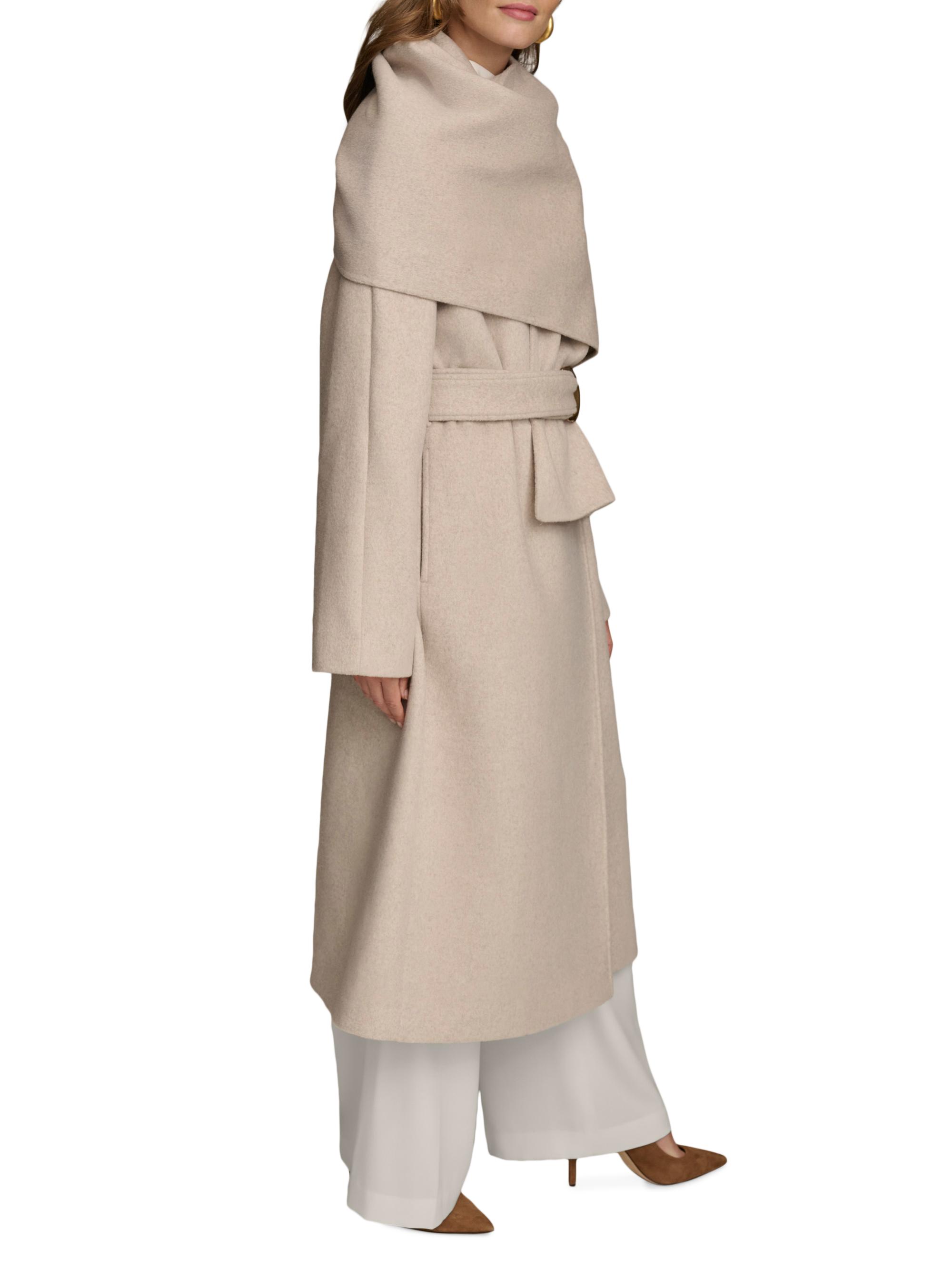 Donna Karan New York Wool-Blend Belted Scarf Coat | Saks Fifth Avenue