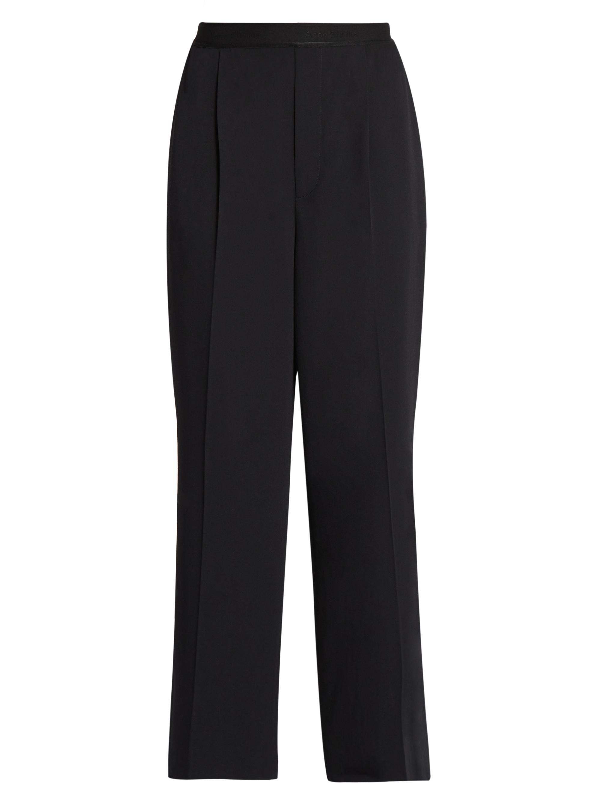 Acne Studios Women's Parika Wool-Blend Low-Rise Pants - Black