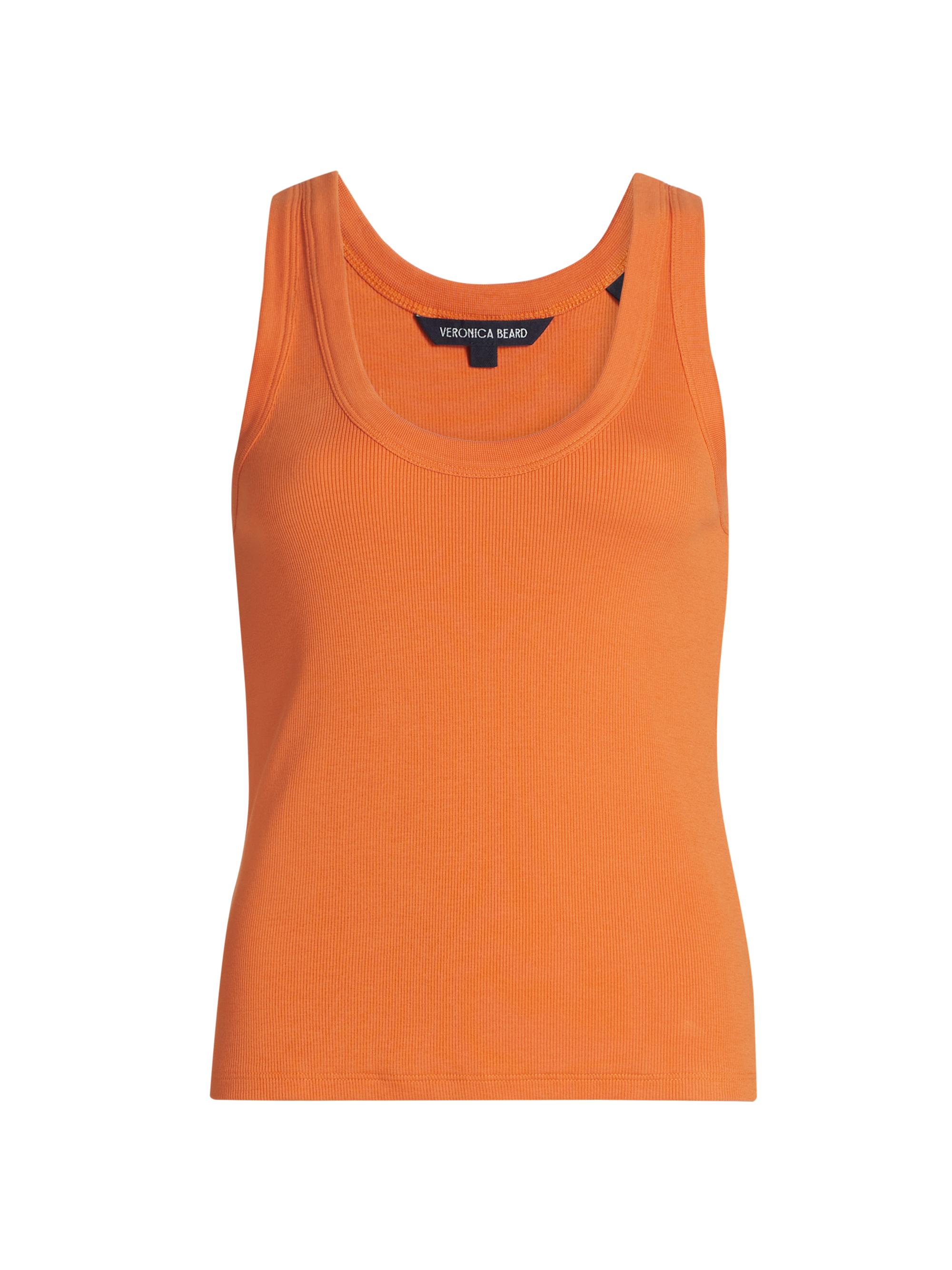 Veronica Beard Women's Birke Stretch Cotton Tank - Orange