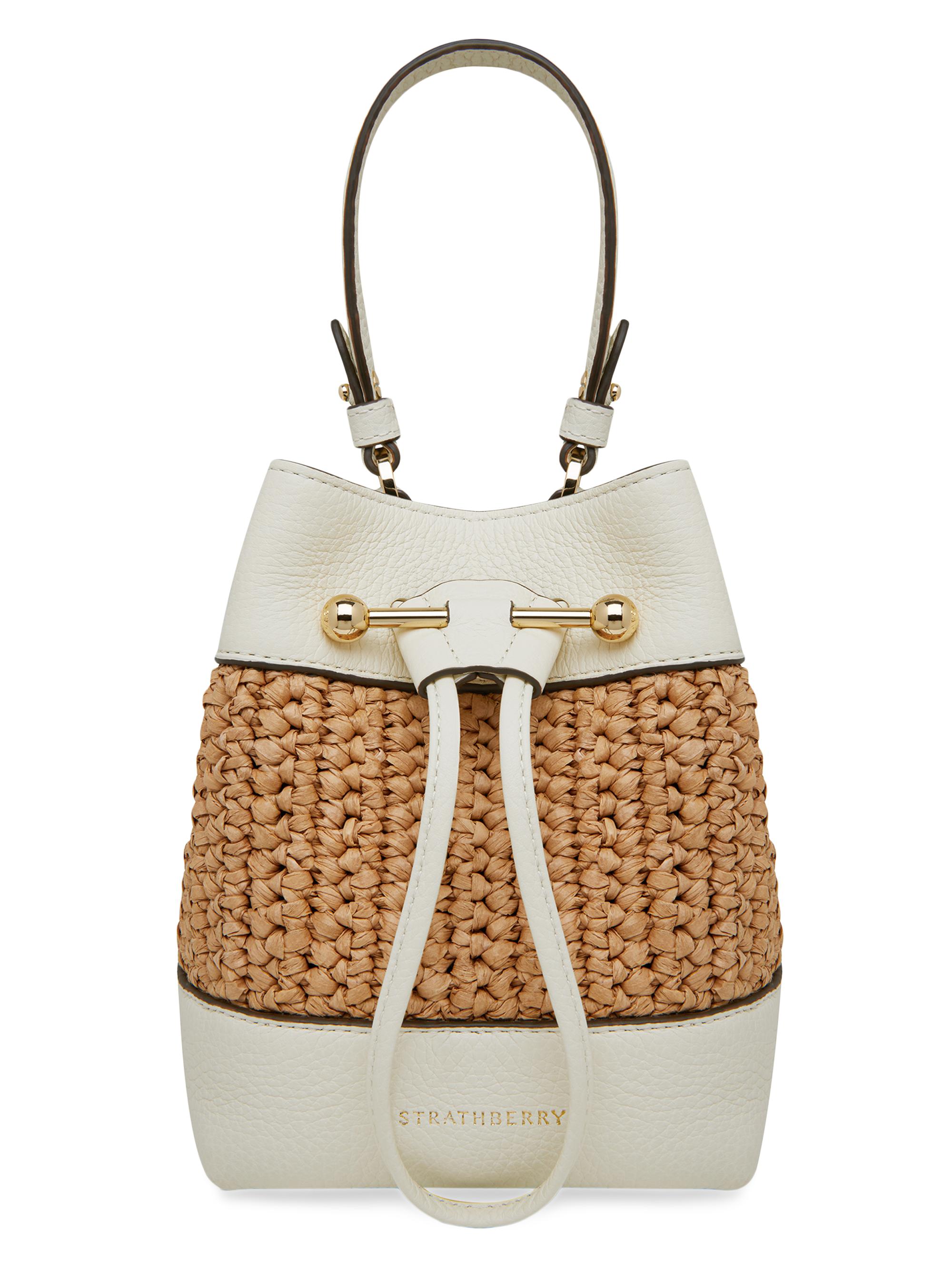 Strathberry Women's Lana Raffia & Leather Bag - Vanilla