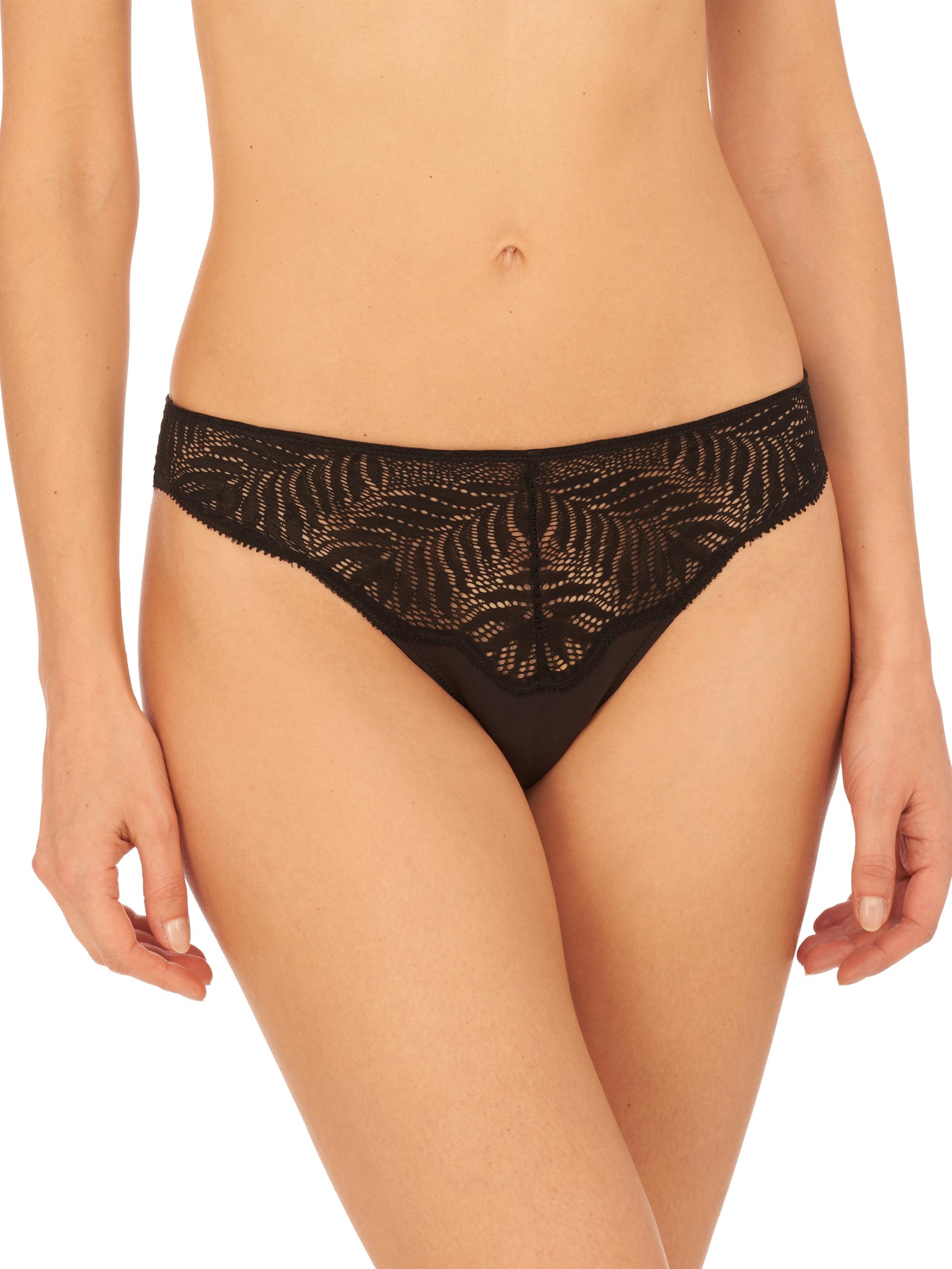 Natori Women's Lush Lace Thong - Black