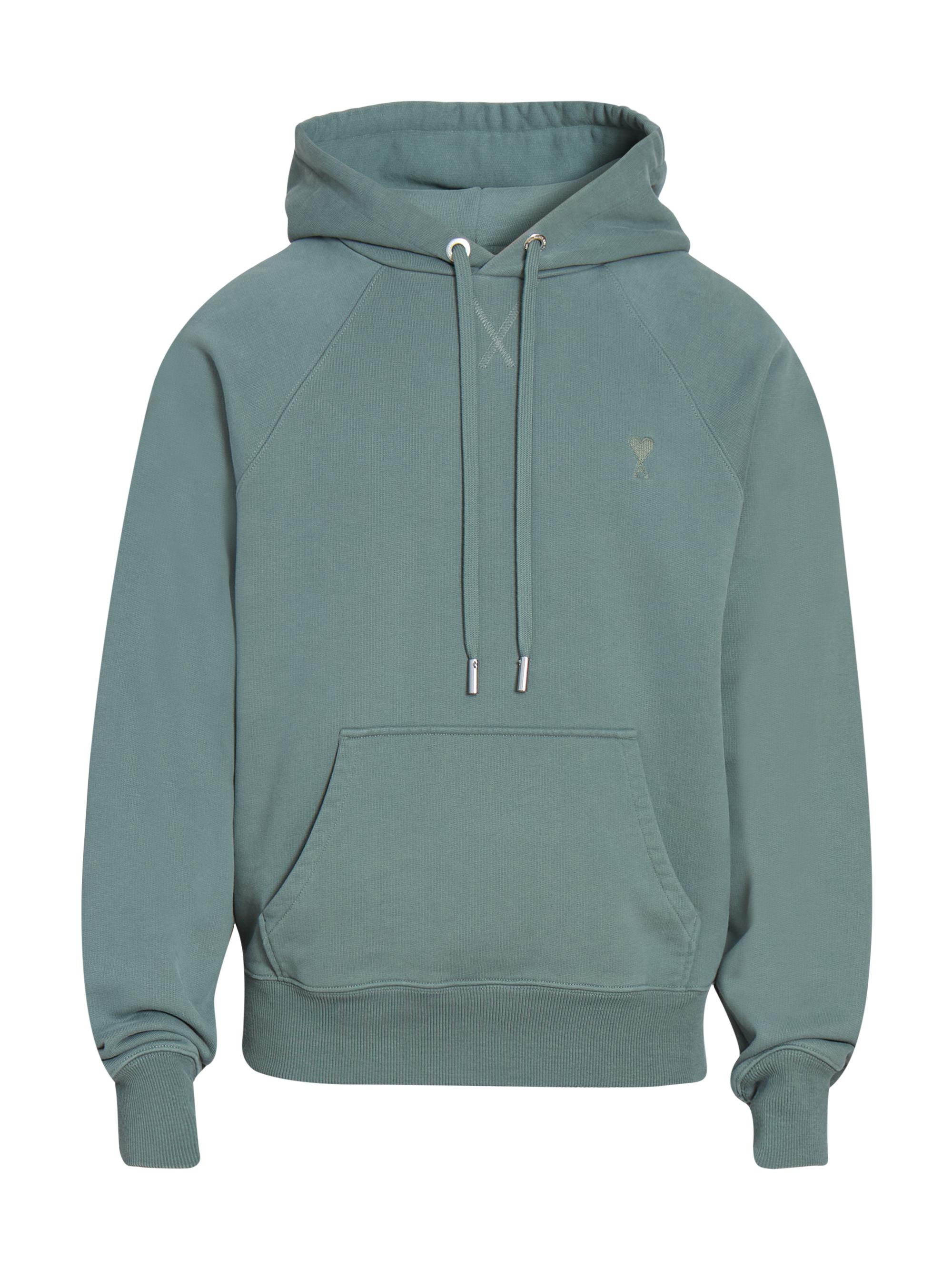 AMI Paris Men's Boxy Logo-Embroidered Hoodie - Antique Clay