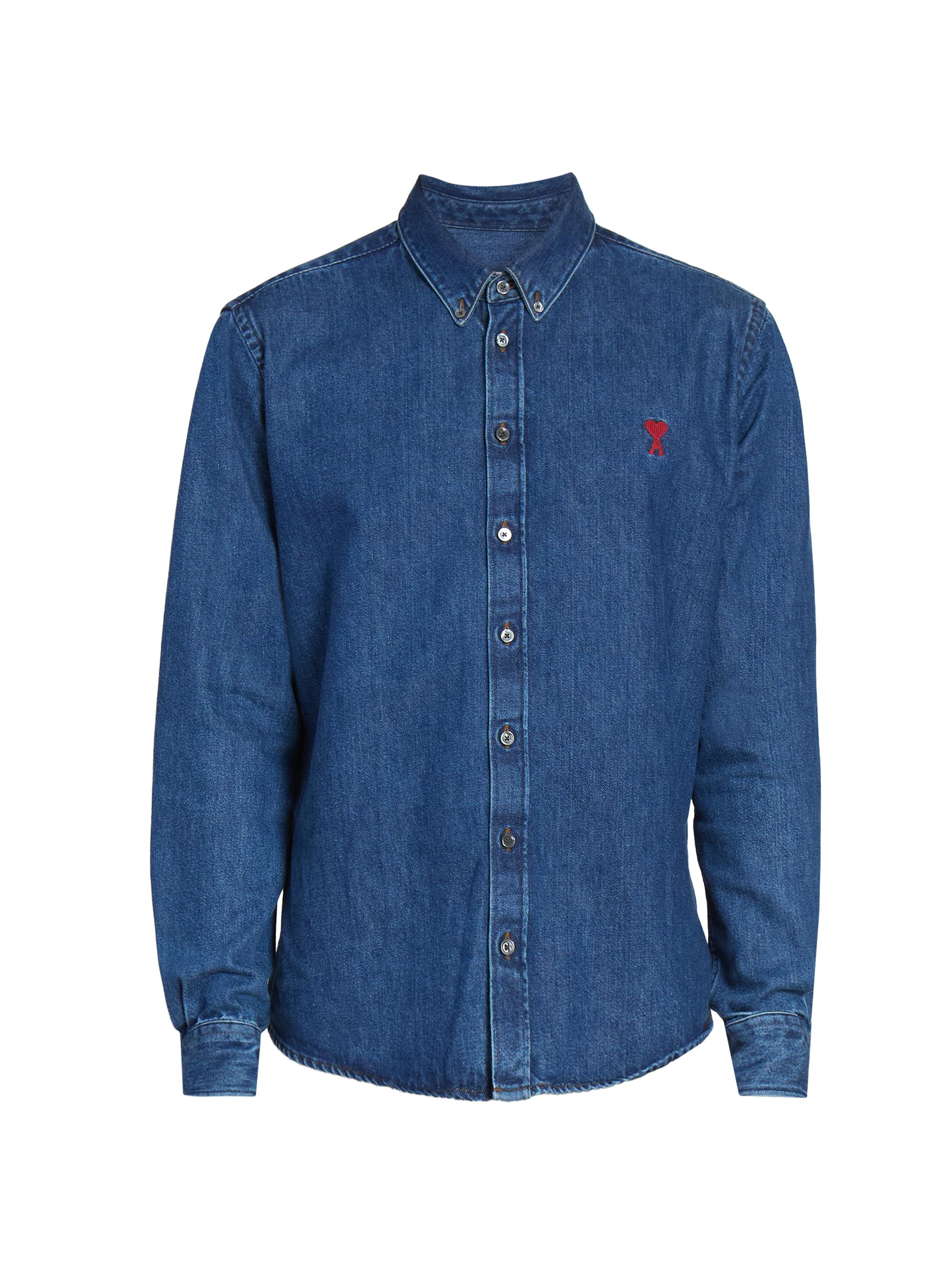 AMI Paris ADC Denim Button-Down Shirt | Saks Fifth Avenue