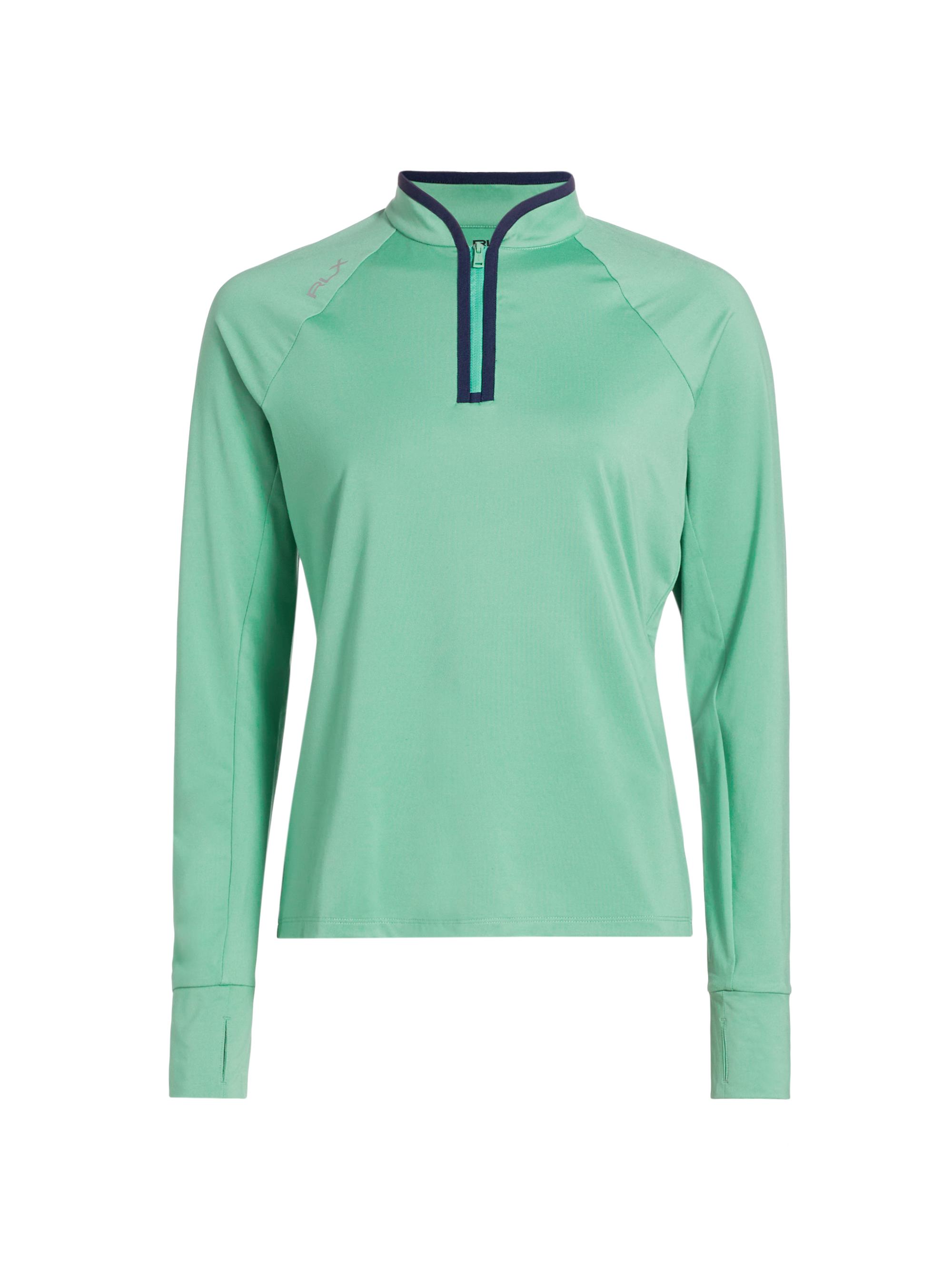 RLX Ralph Lauren Women's Stretch Jersey Quarter-Zip - Haven Green