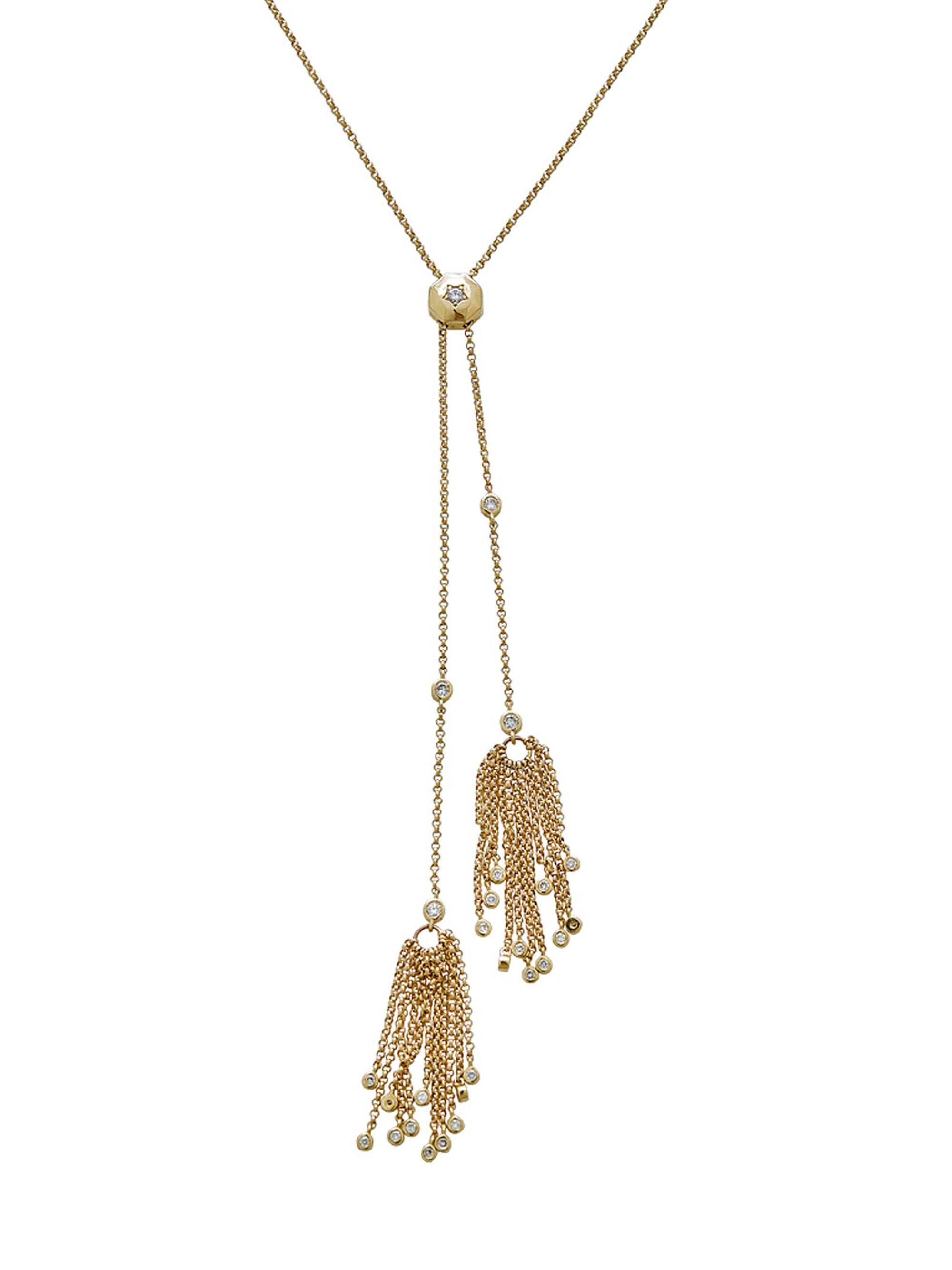 Atlas Fine Women's 14K Yellow Gold & 0.39 TCW Diamond Tassel Necklace - Yellow Gold