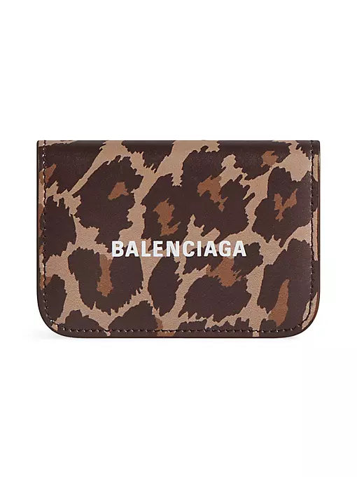 Balenciaga - Cash Mini Wallet with Leopard Print