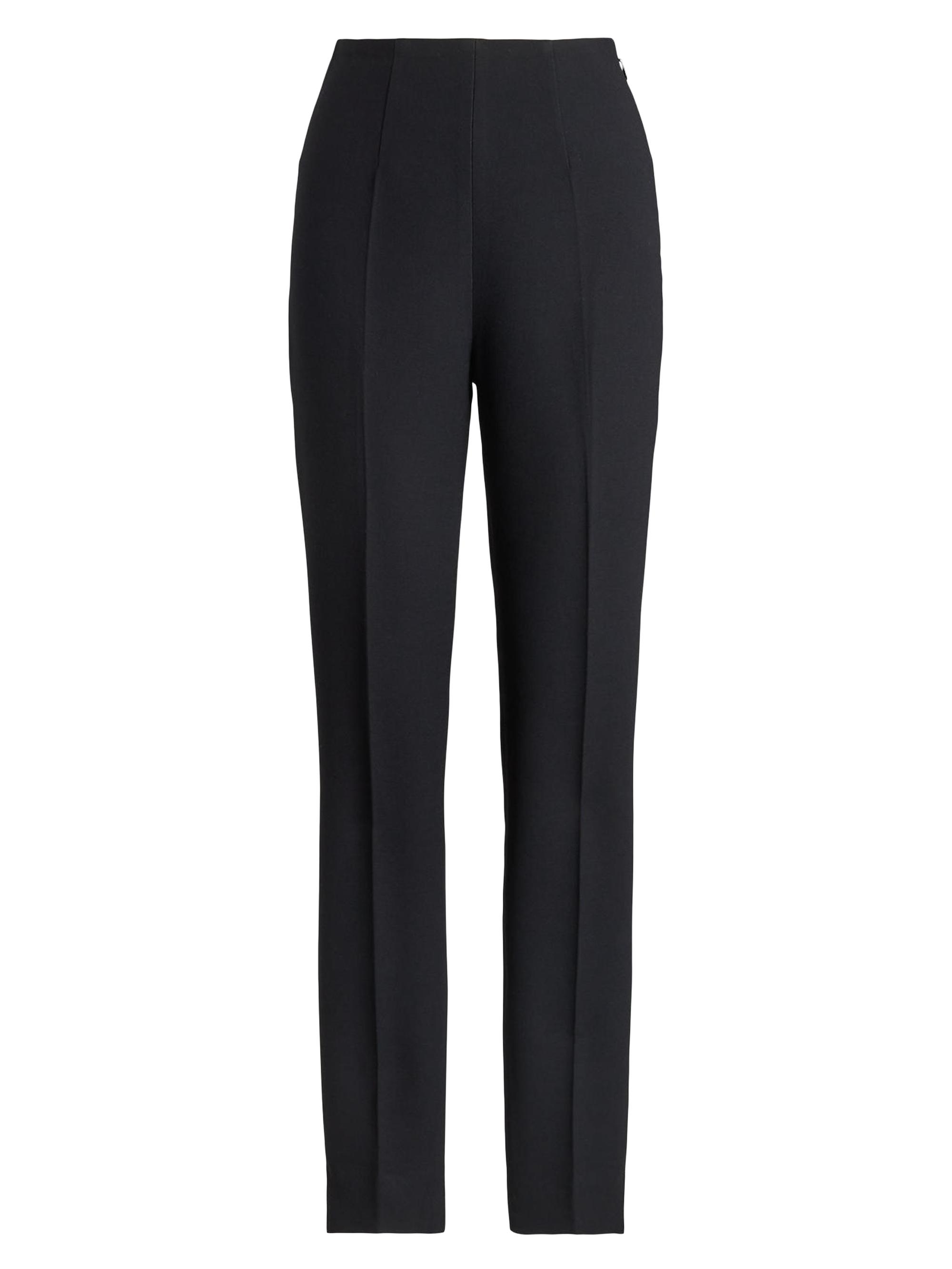 Ralph Lauren Collection Women's Bobbi Sculpted Wool-Blend Ankle Pants - Black