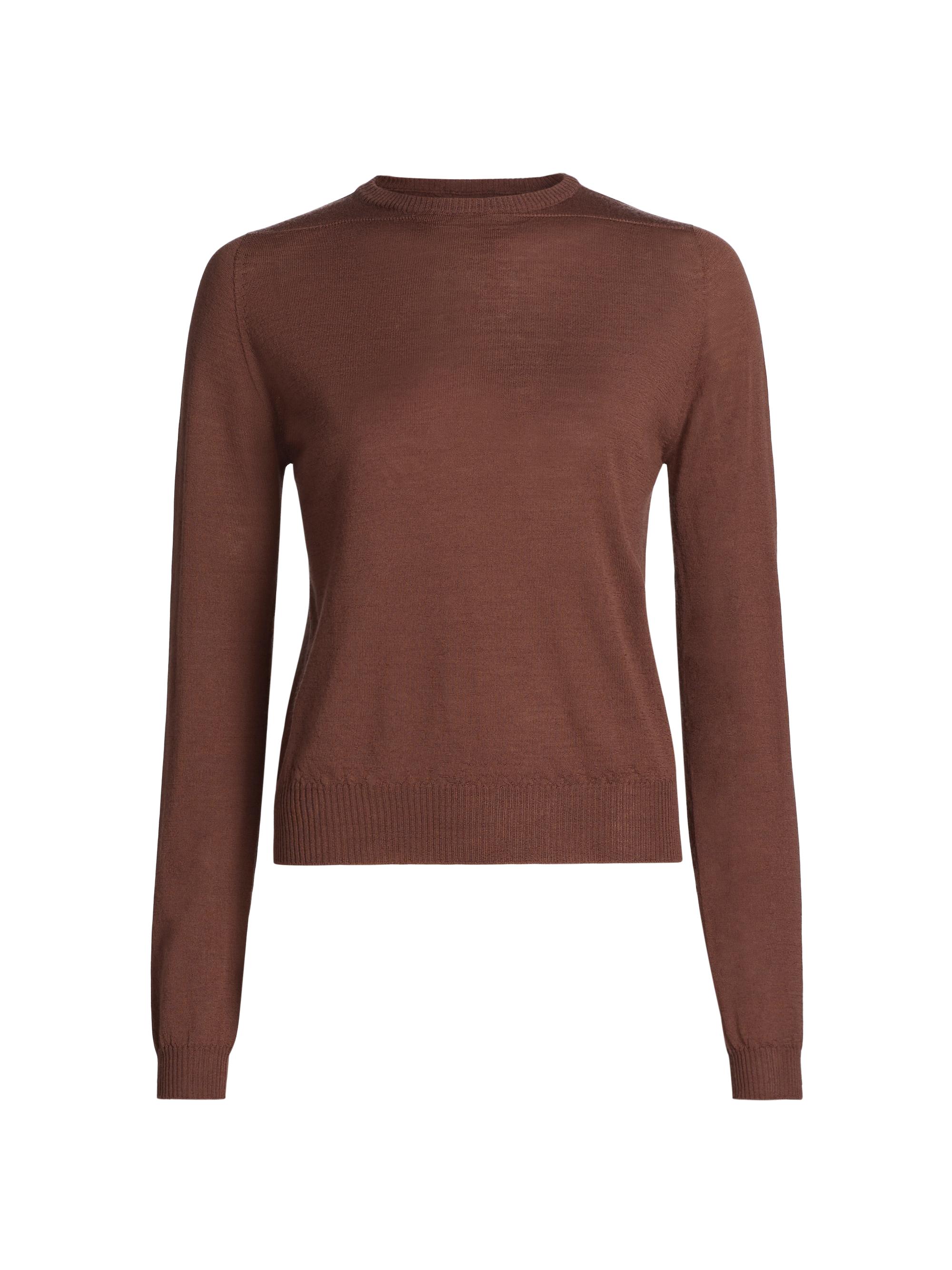 Rick Owens Women's Biker Wool Crewneck Sweater - Pearl