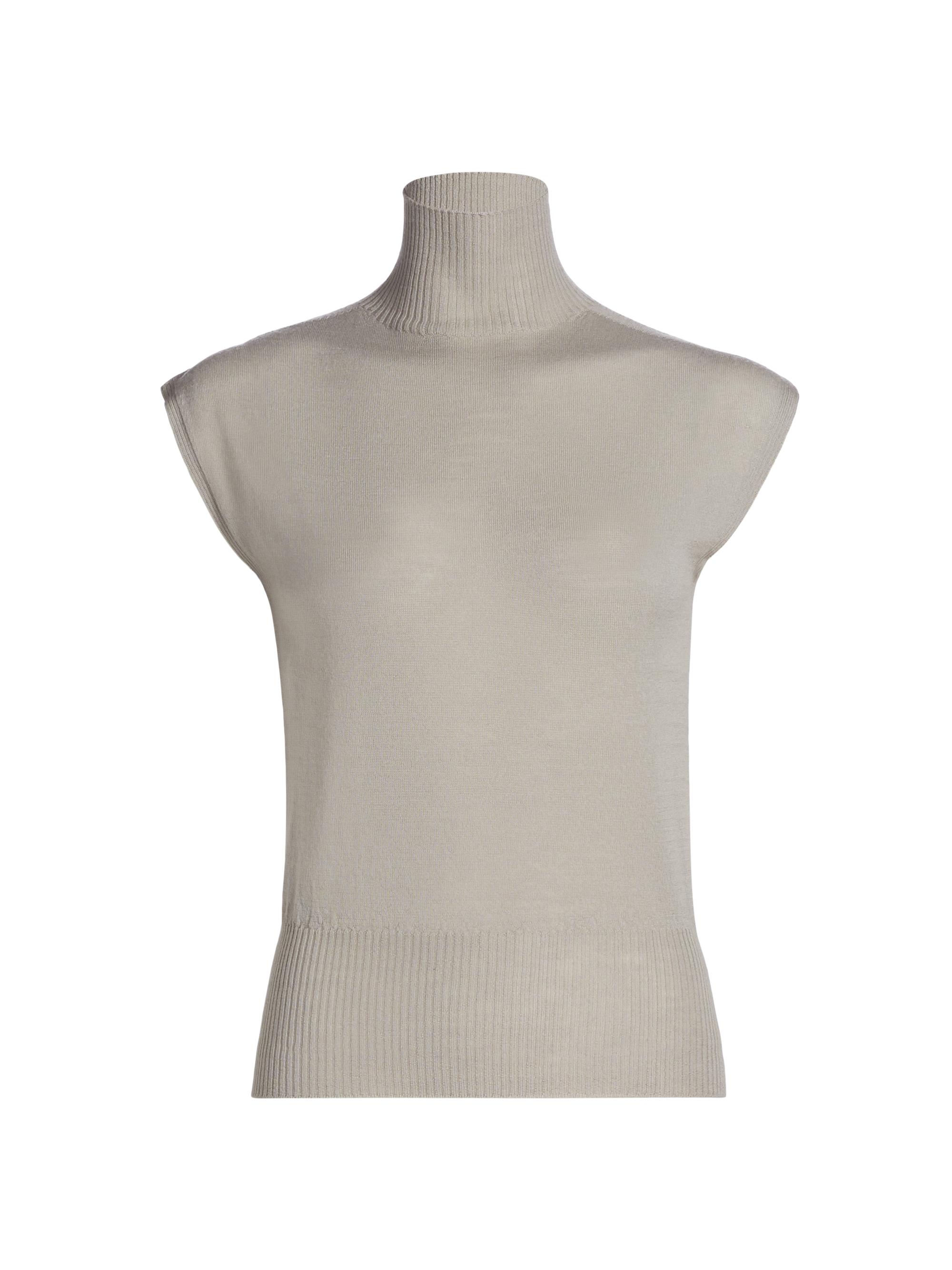Rick Owens Women's SL Turtleneck Knit Top - Pearl
