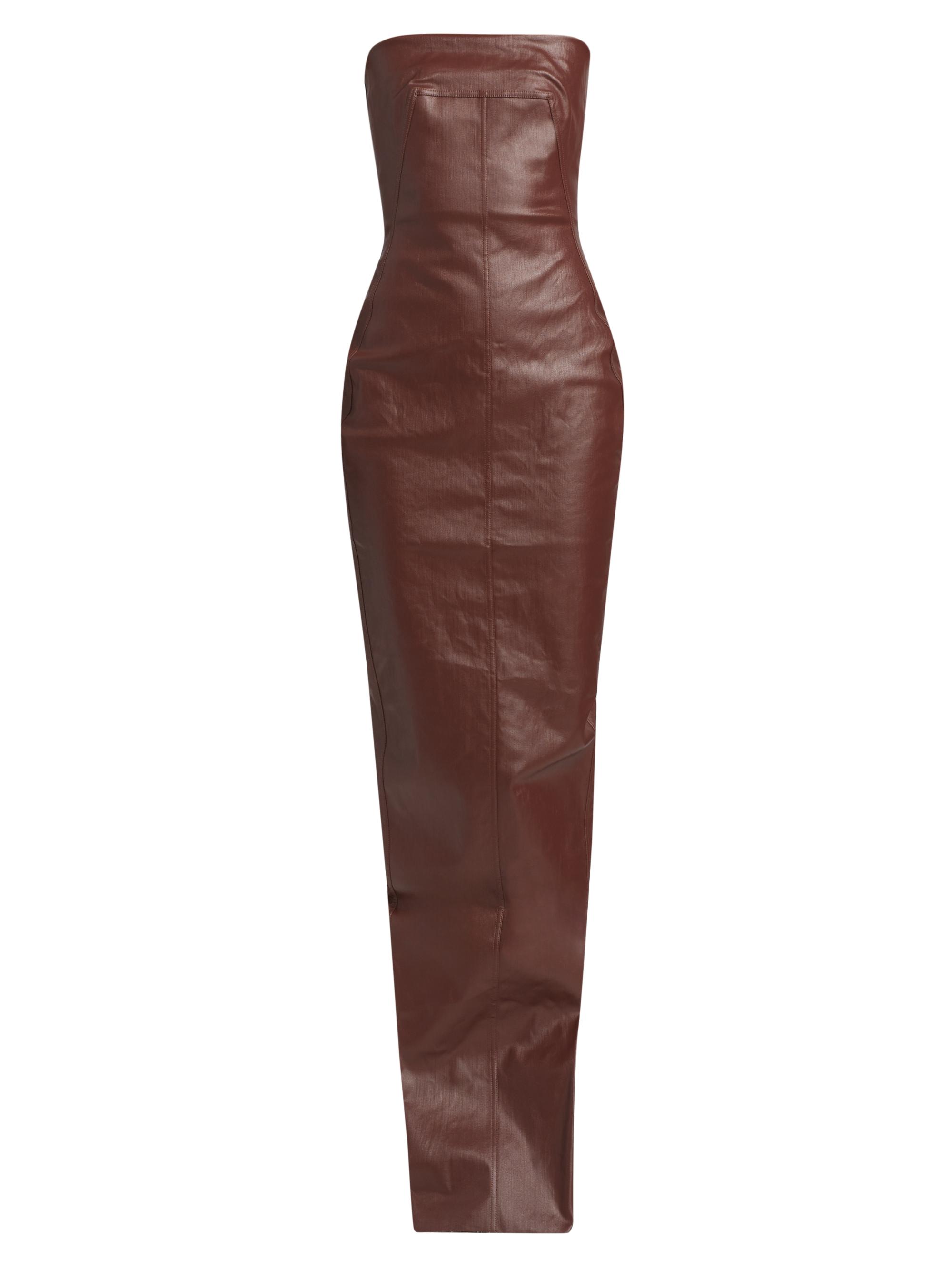 Rick Owens Women's Denim Bustier Gown - Black