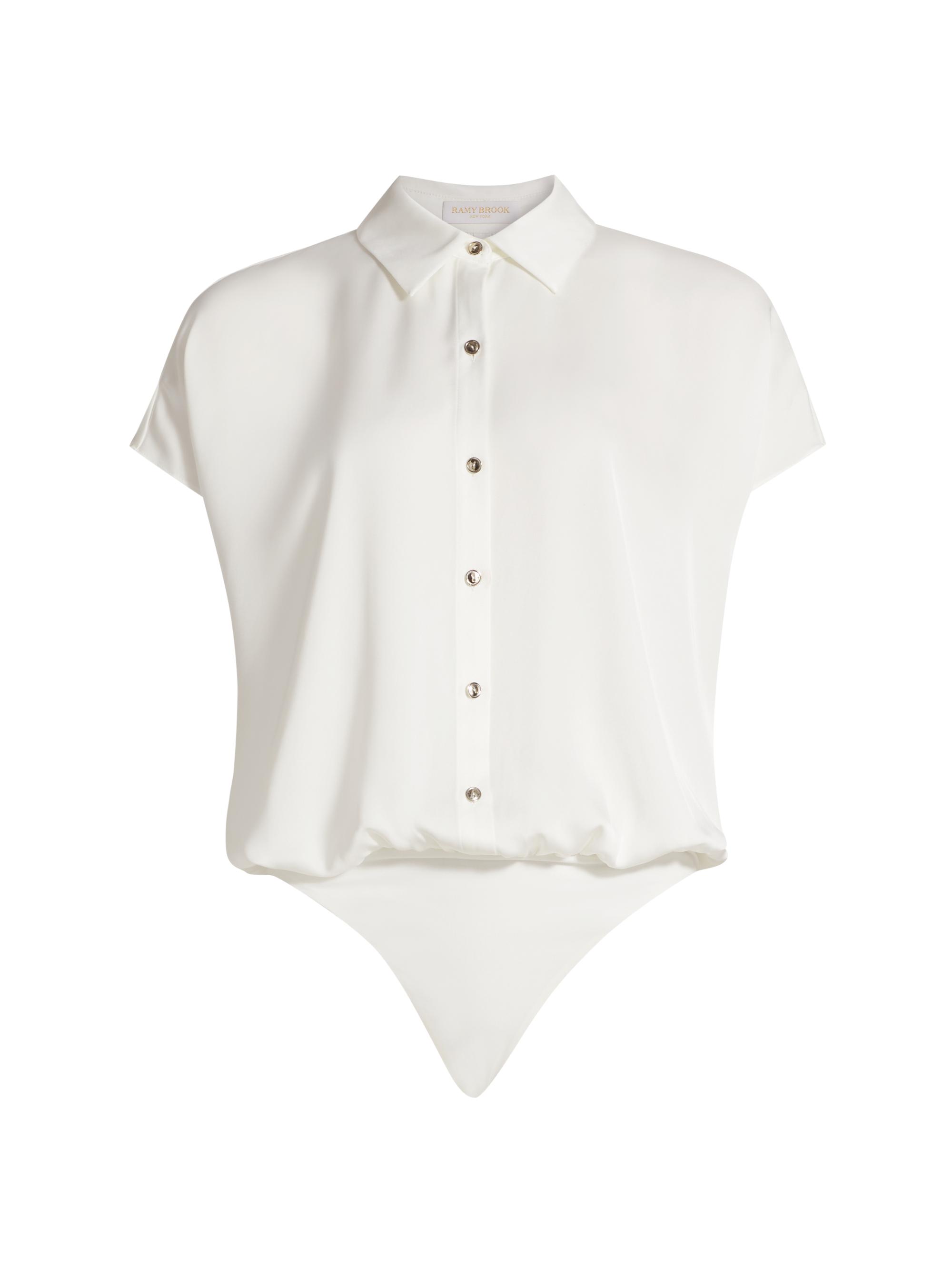 Ramy Brook Lucinda Matte Short-Sleeve Bodysuit Saks Fifth Avenue