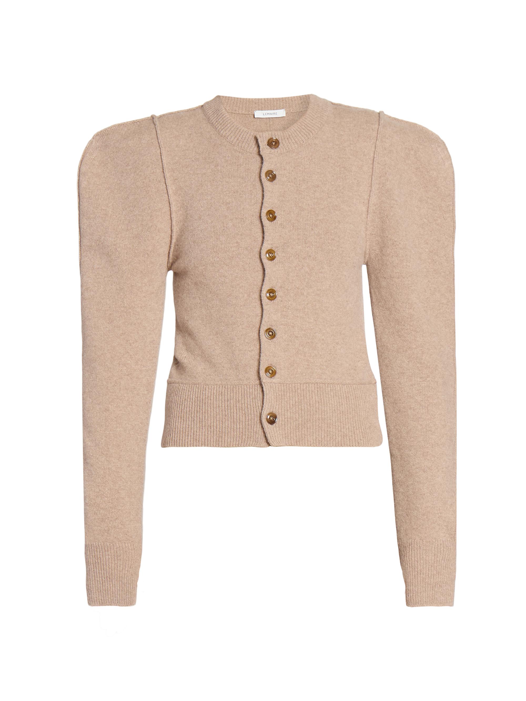 Lemaire Women's Fitted Wool Cardigan - Latte Coffee