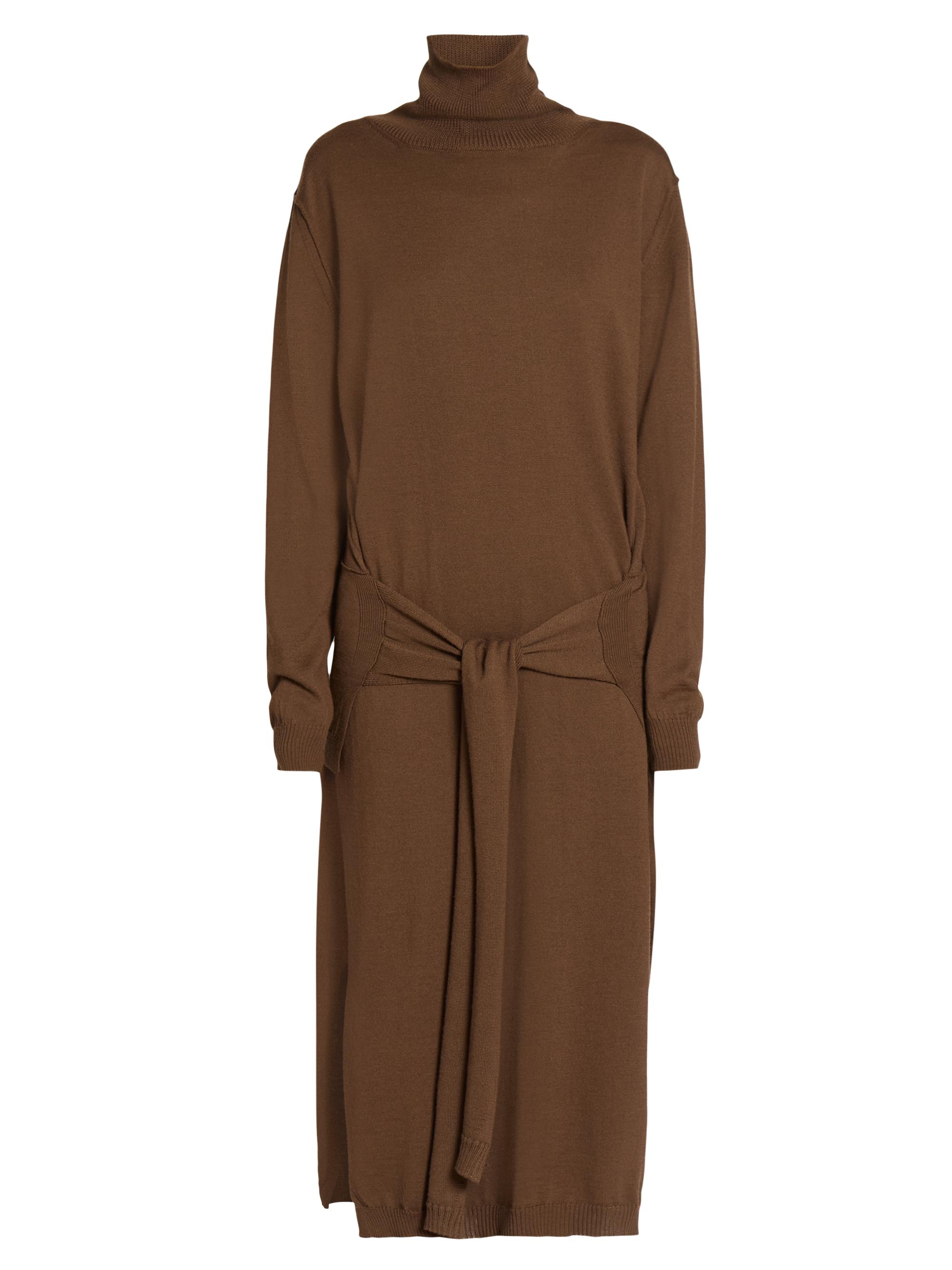 Lemaire Women's Trompe L'oeil Wool-Blend Dress - Hazelnut Brown