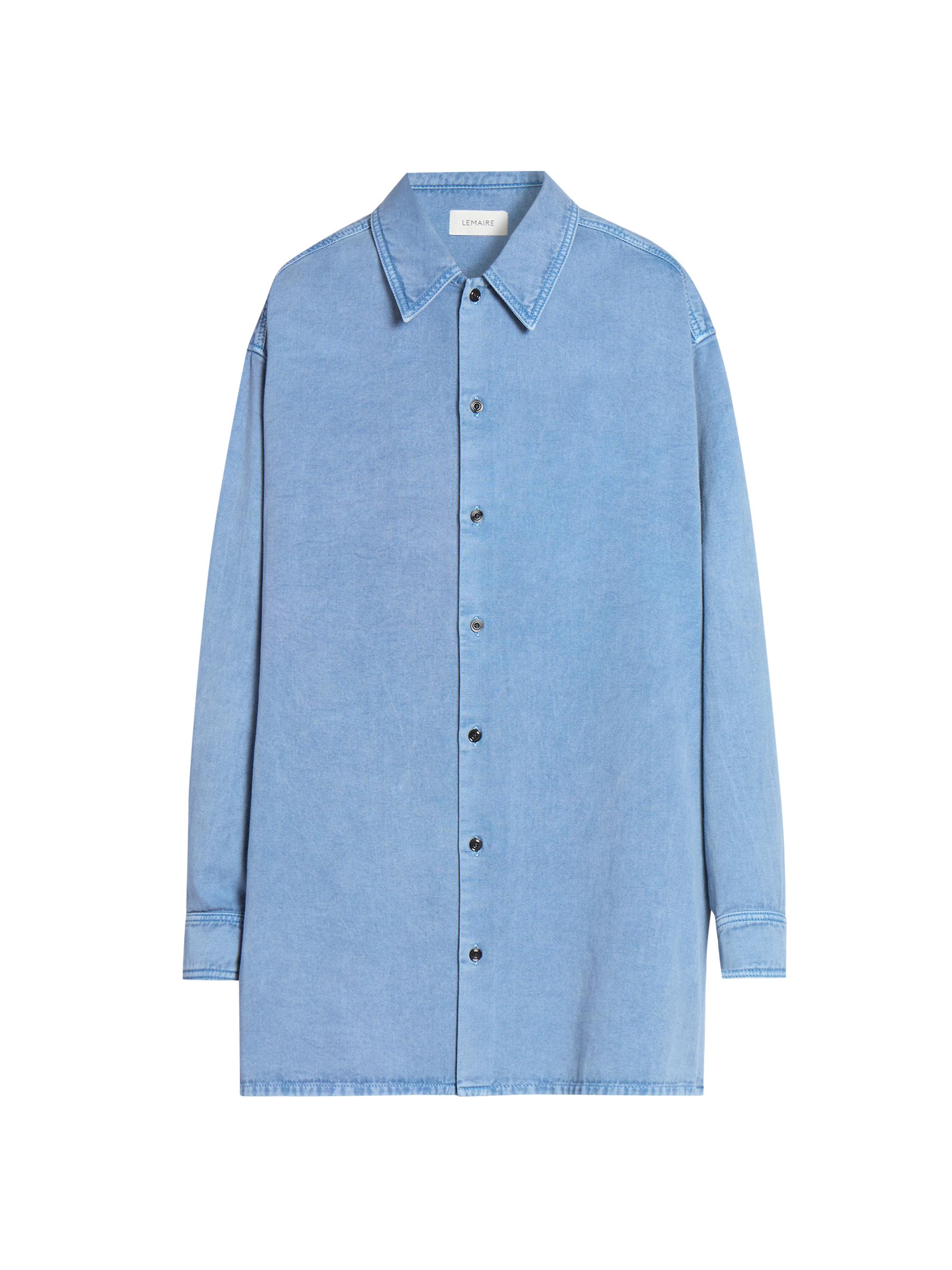 Lemaire Women's Twisted Denim Shirt - Denim Snow Blue