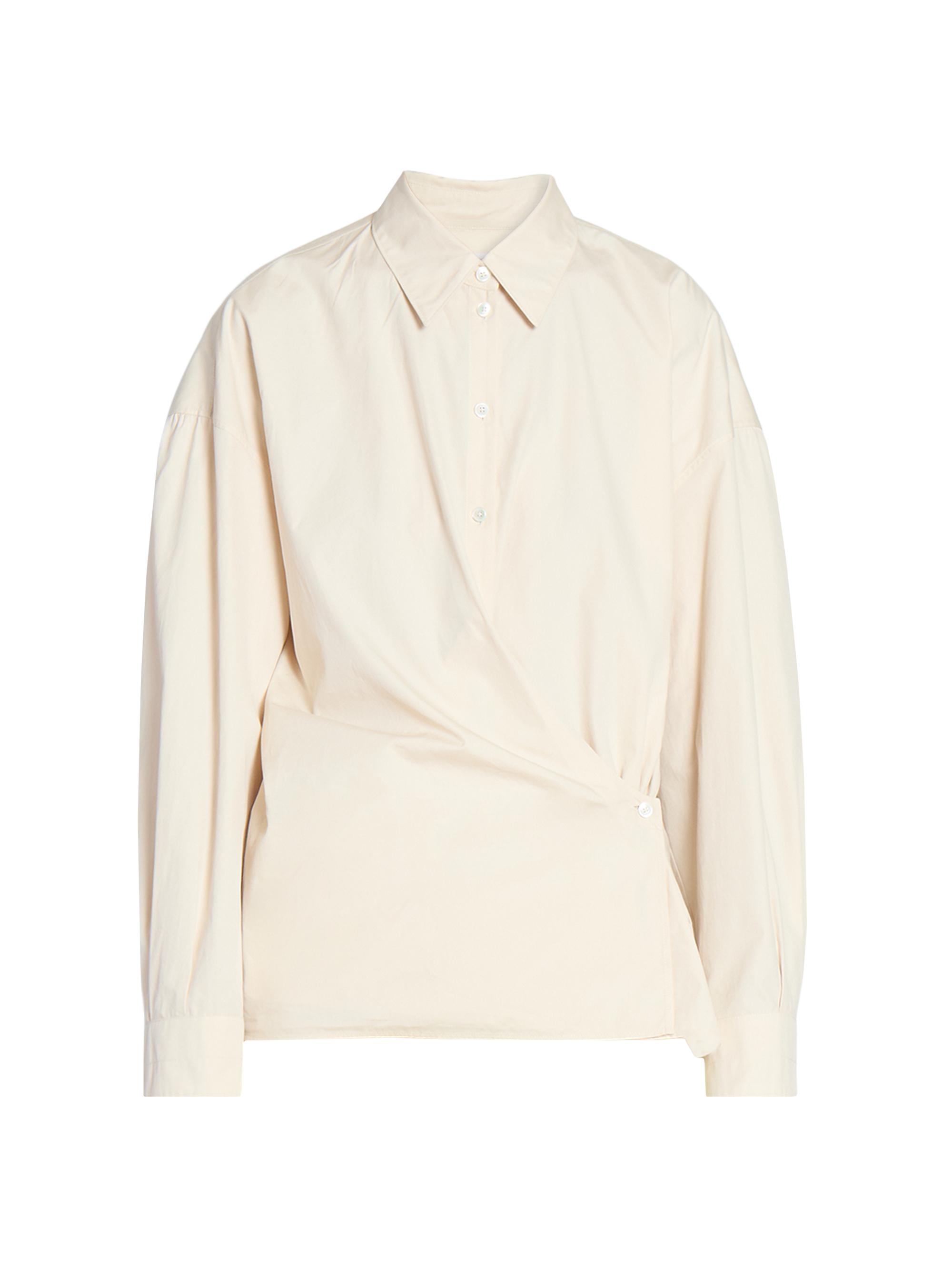 Lemaire Women's Twisted Cotton Shirt - Light Cream