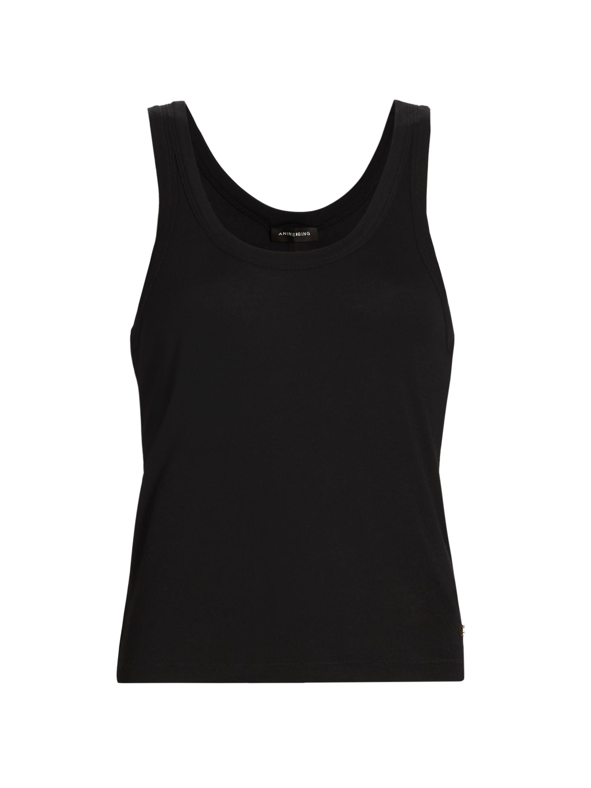 Anine Bing Women's Brine Scoopneck Tank - Black Cashmere Blend