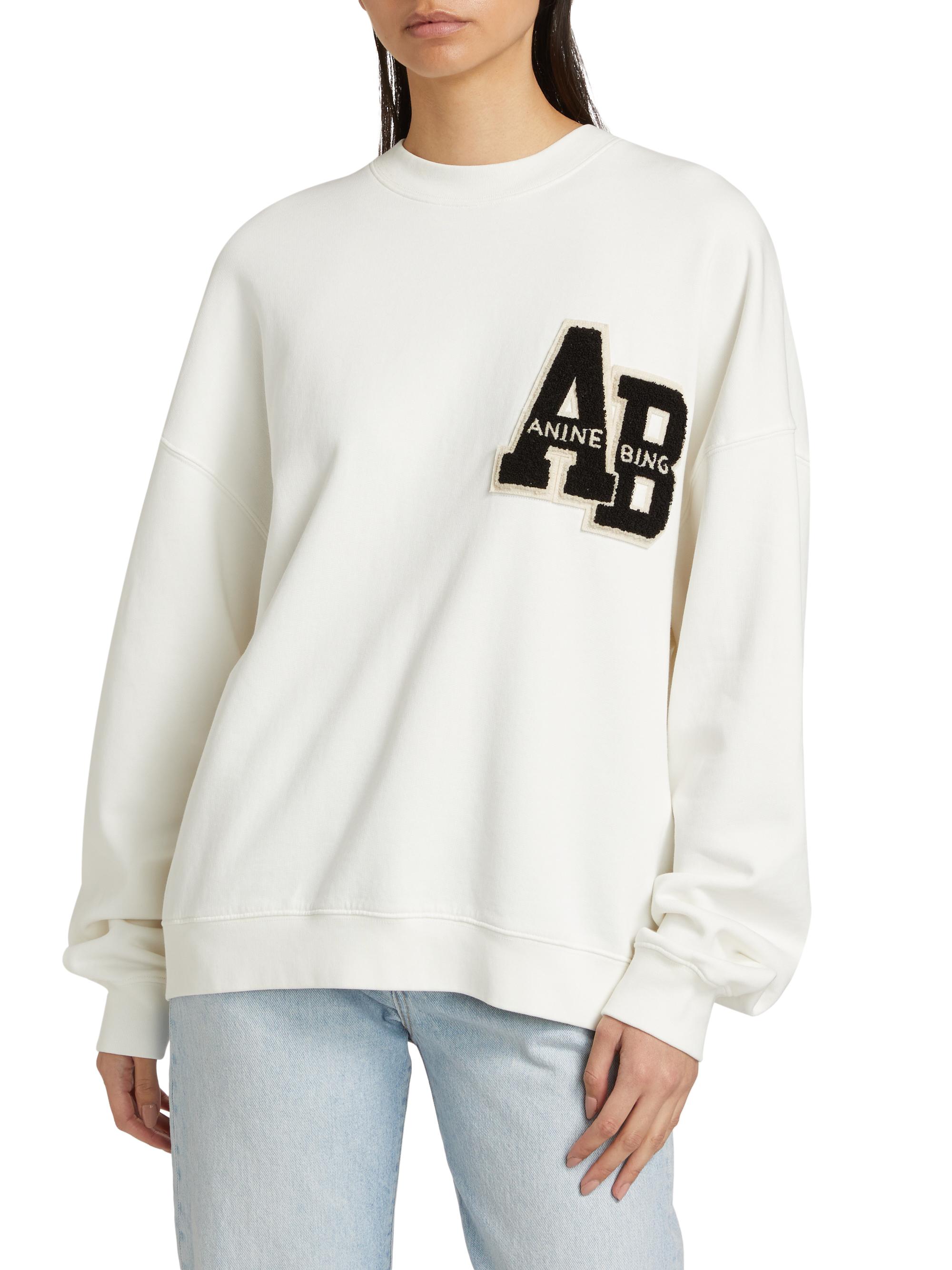Anine Bing Miles Cotton Sweatshirt | Saks Fifth Avenue
