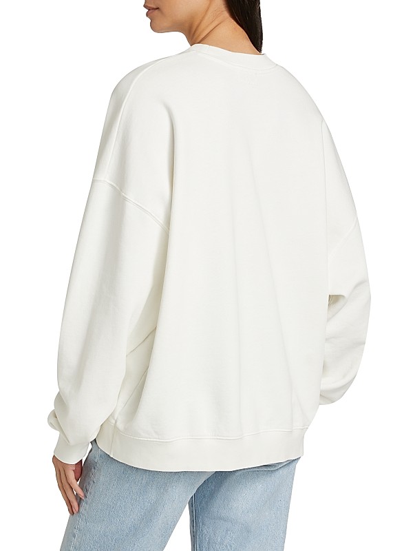 Shop Anine Bing Miles Cotton Sweatshirt | Saks Fifth Avenue Shop Anine Bing Miles Cotton Sweatshirt | Saks Fifth Avenue
