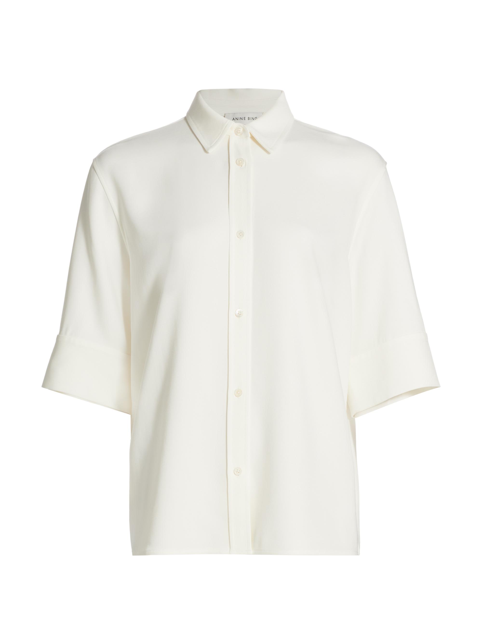 Anine Bing Women's Mary Button-Front Shirt -