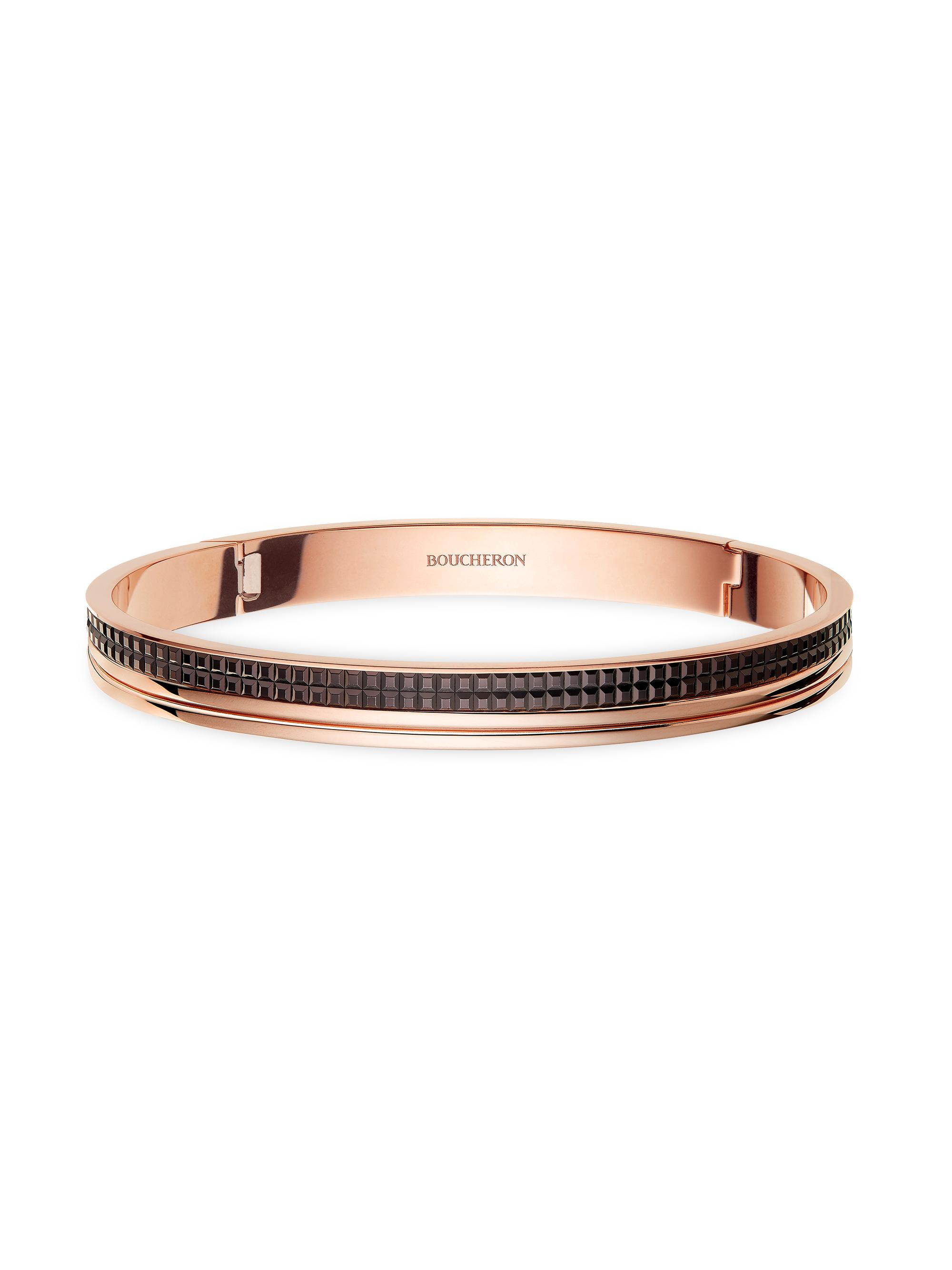 Boucheron Women's Unisex Quatre Classique Two-Tone 18K Gold & PVD  Bangle - Pink Gold
